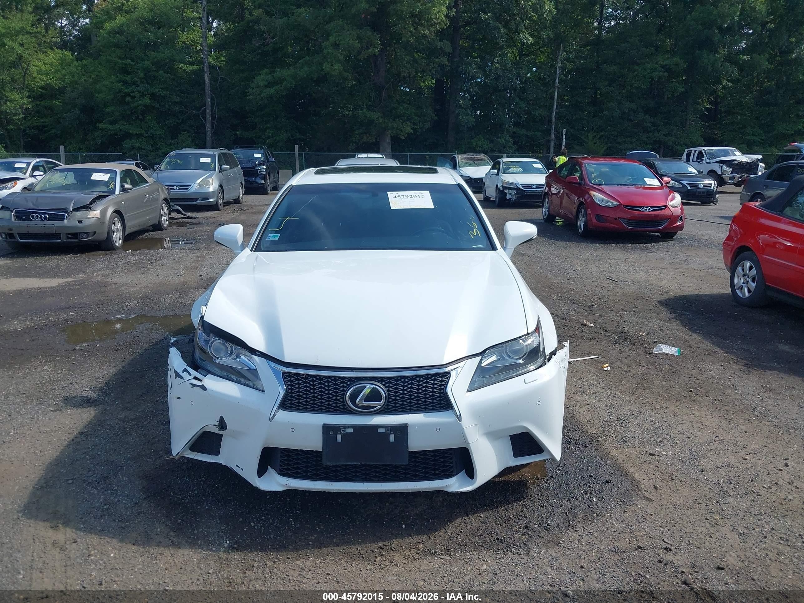 2014 Lexus Gs 350   White vin: JTHCE1BL3E5026323