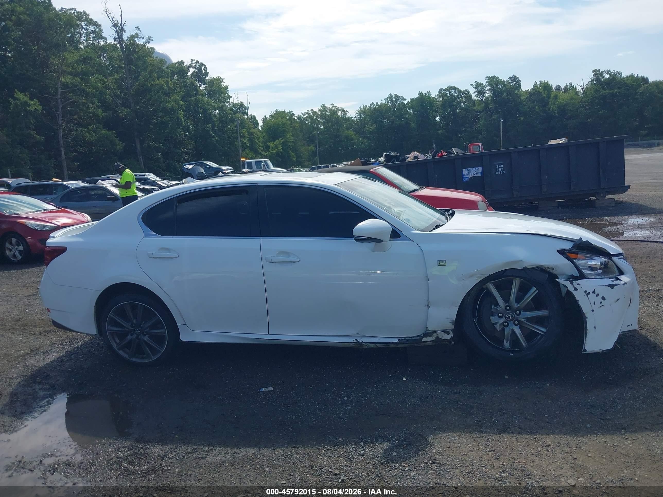 2014 Lexus Gs 350   White vin: JTHCE1BL3E5026323