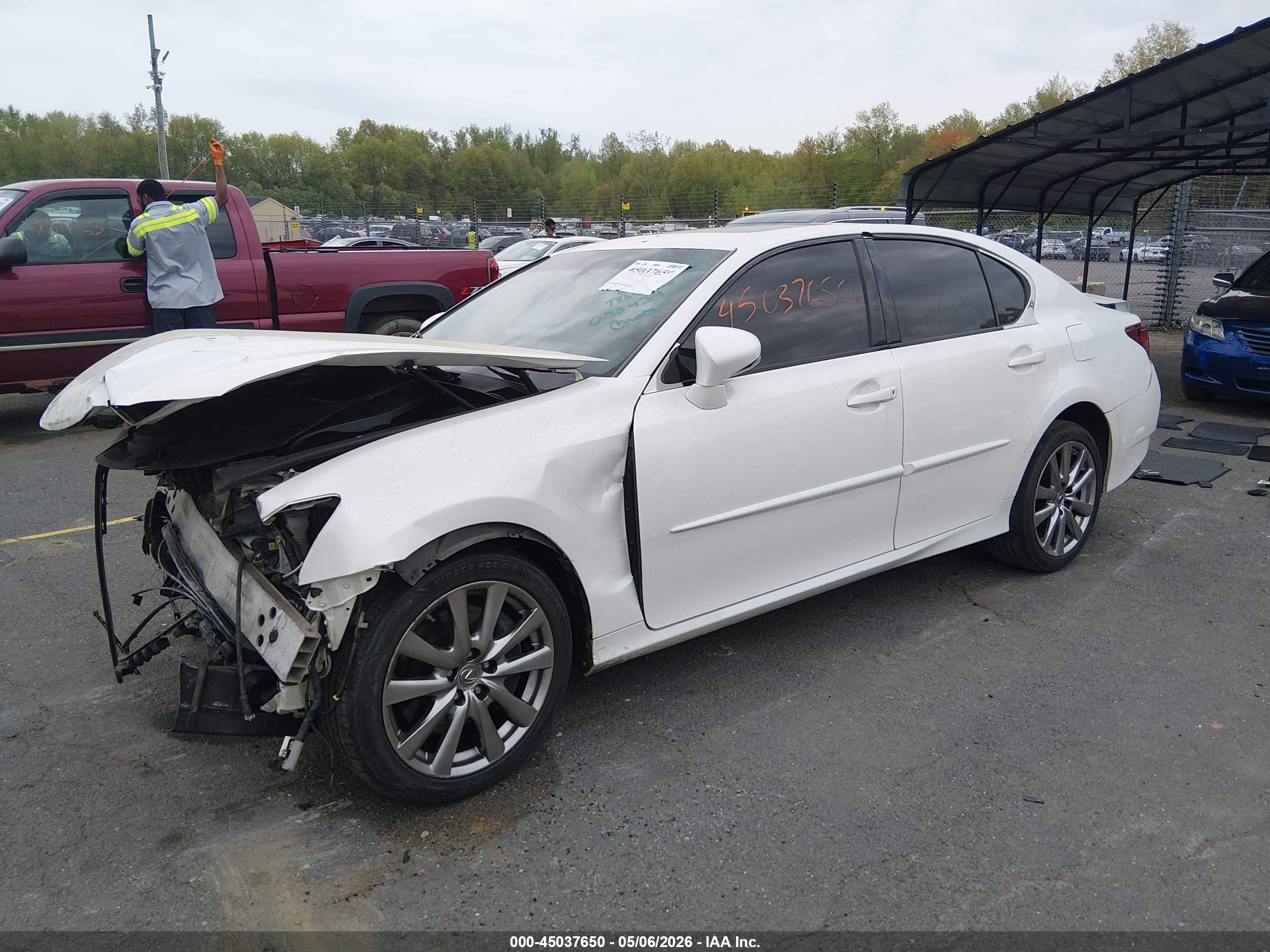2014 Lexus Gs 350 White vin: JTHCE1BL4E5020434