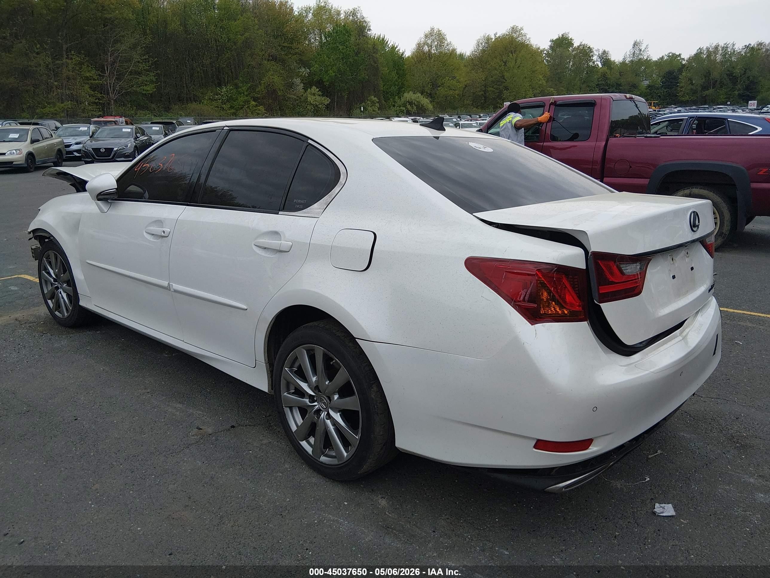 2014 Lexus Gs 350 White vin: JTHCE1BL4E5020434