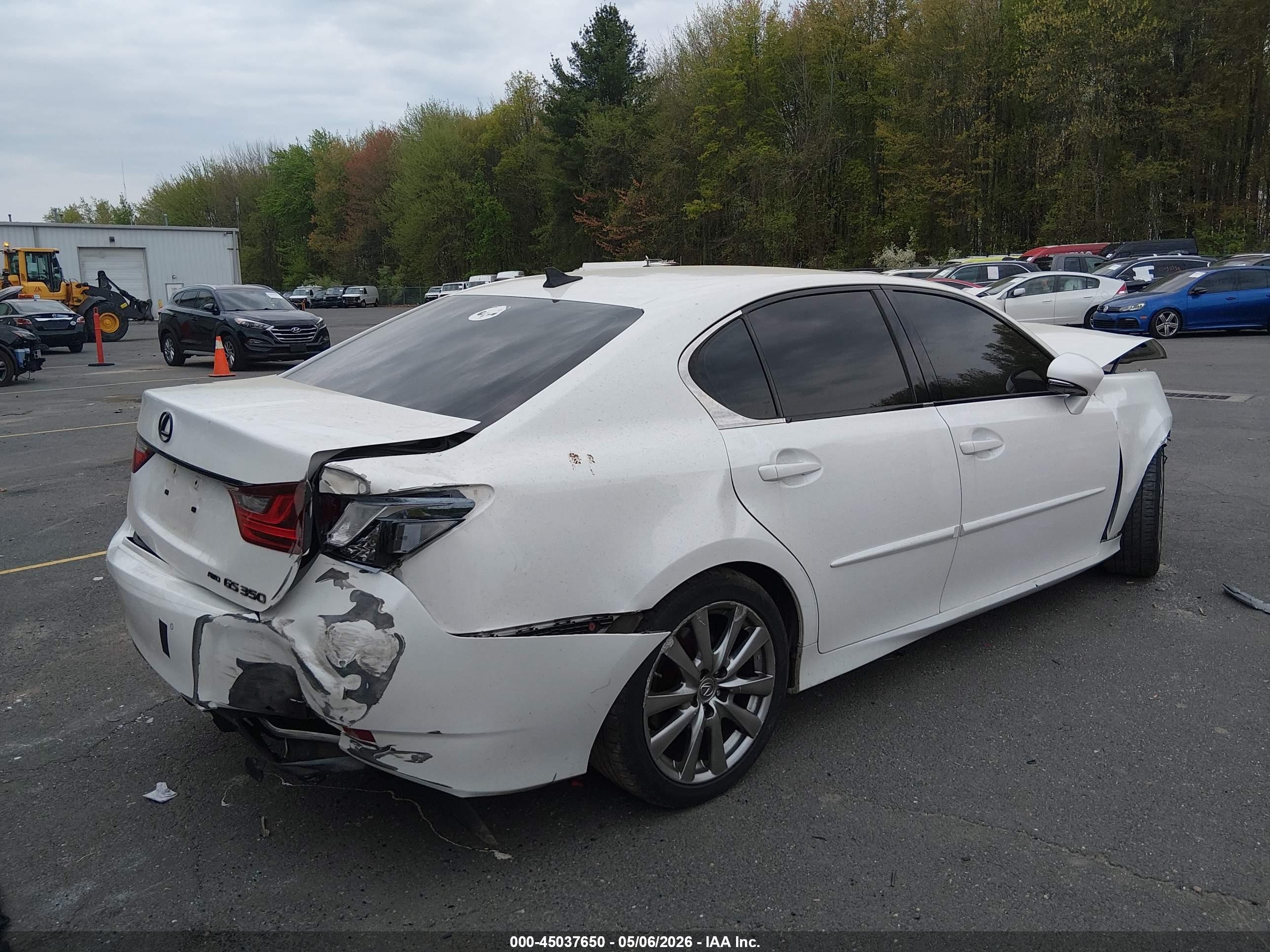 2014 Lexus Gs 350 White vin: JTHCE1BL4E5020434