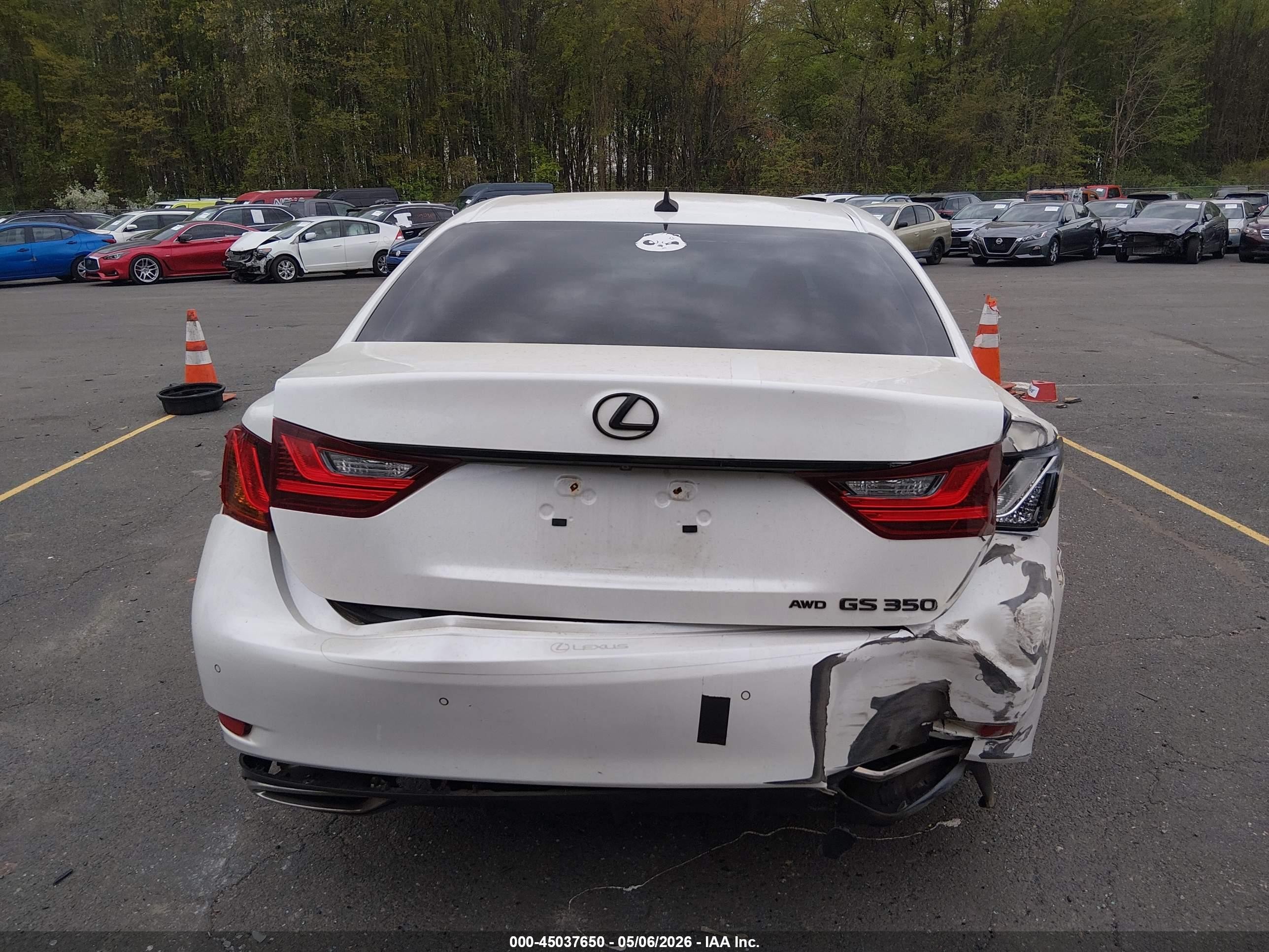 2014 Lexus Gs 350 White vin: JTHCE1BL4E5020434