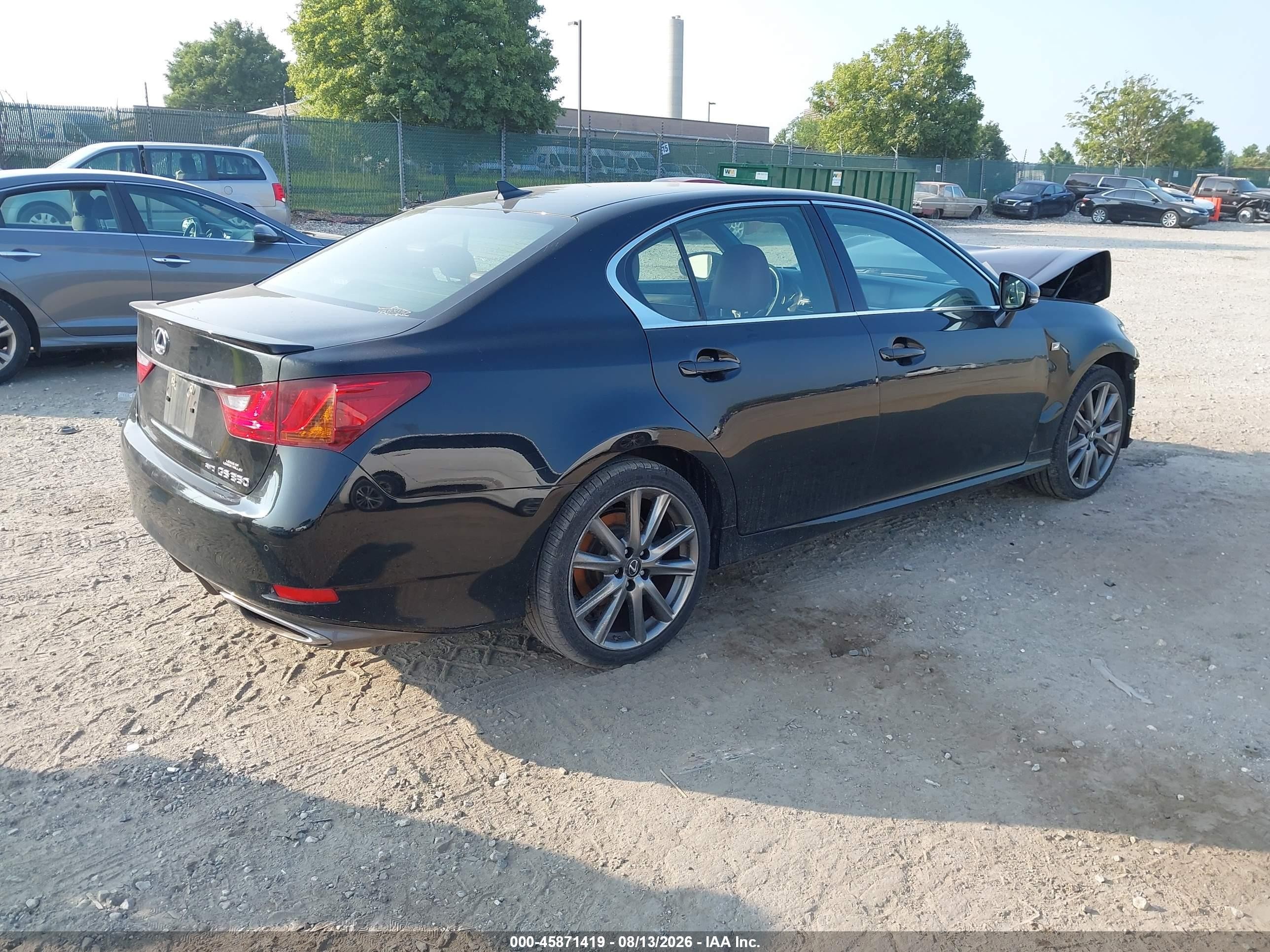 2014 Lexus Gs 350   Black vin: JTHCE1BL4E5020644