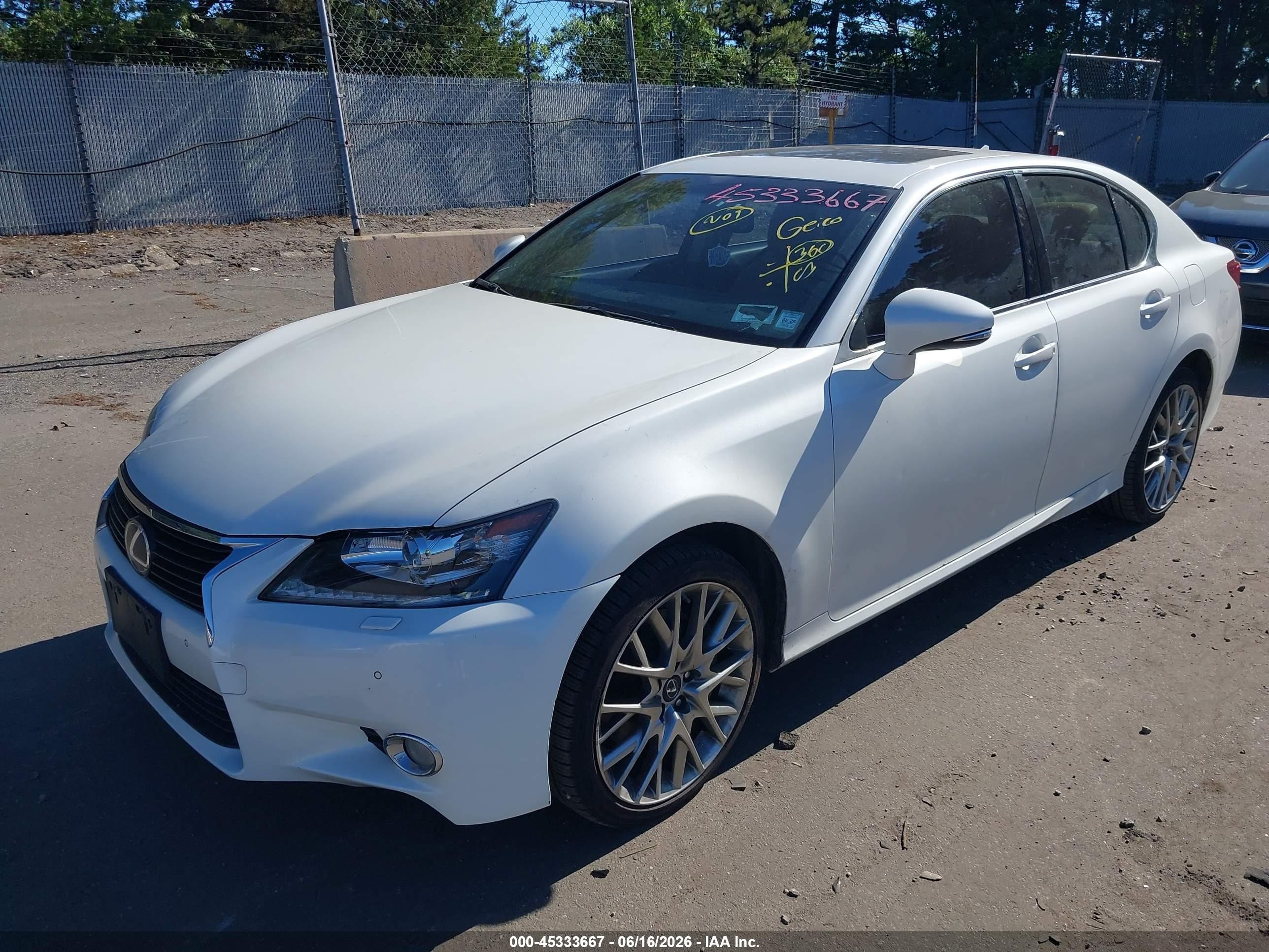 2014 Lexus Gs 350   White vin: JTHCE1BL4E5027206