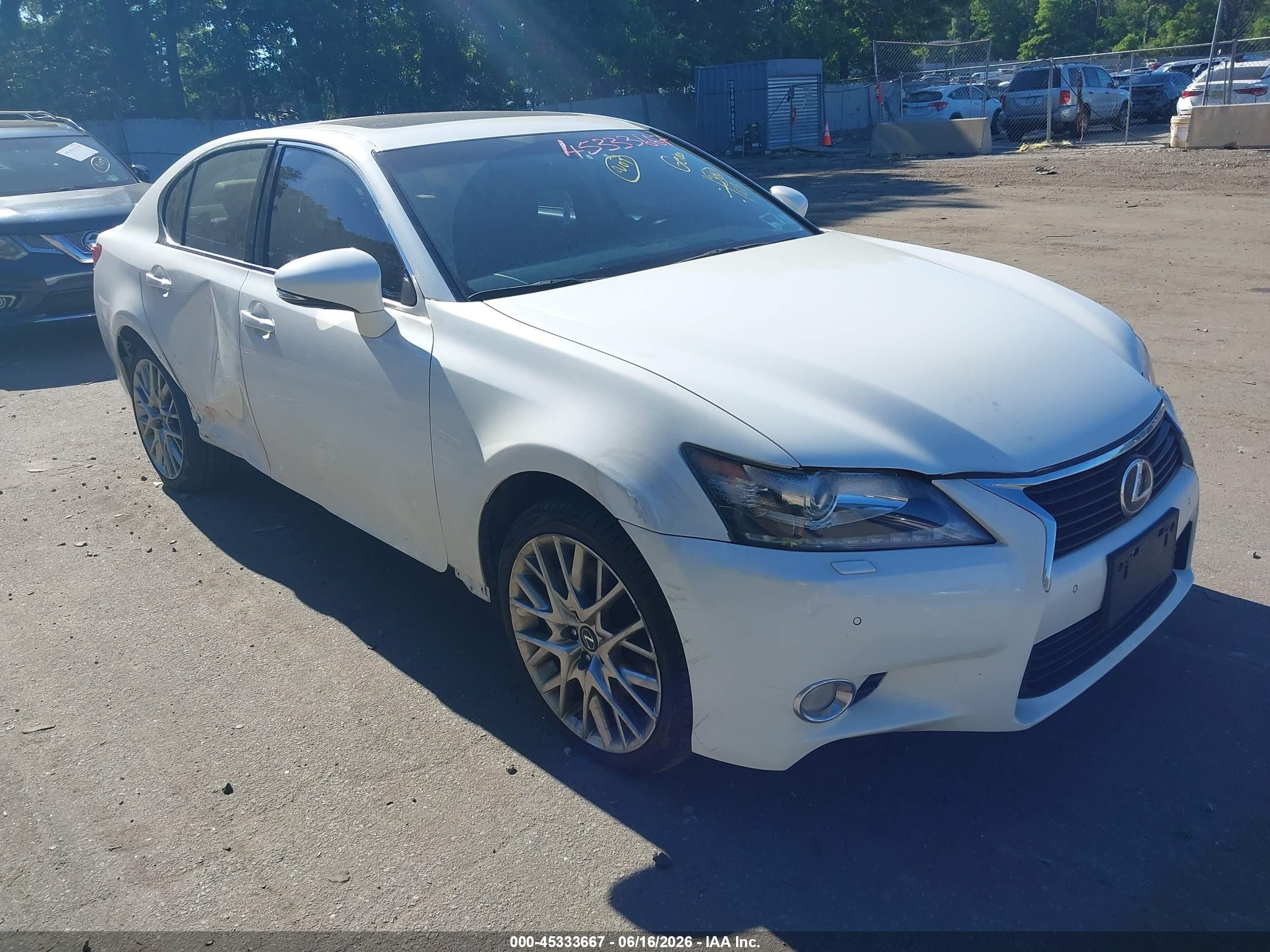2014 Lexus Gs 350   White vin: JTHCE1BL4E5027206