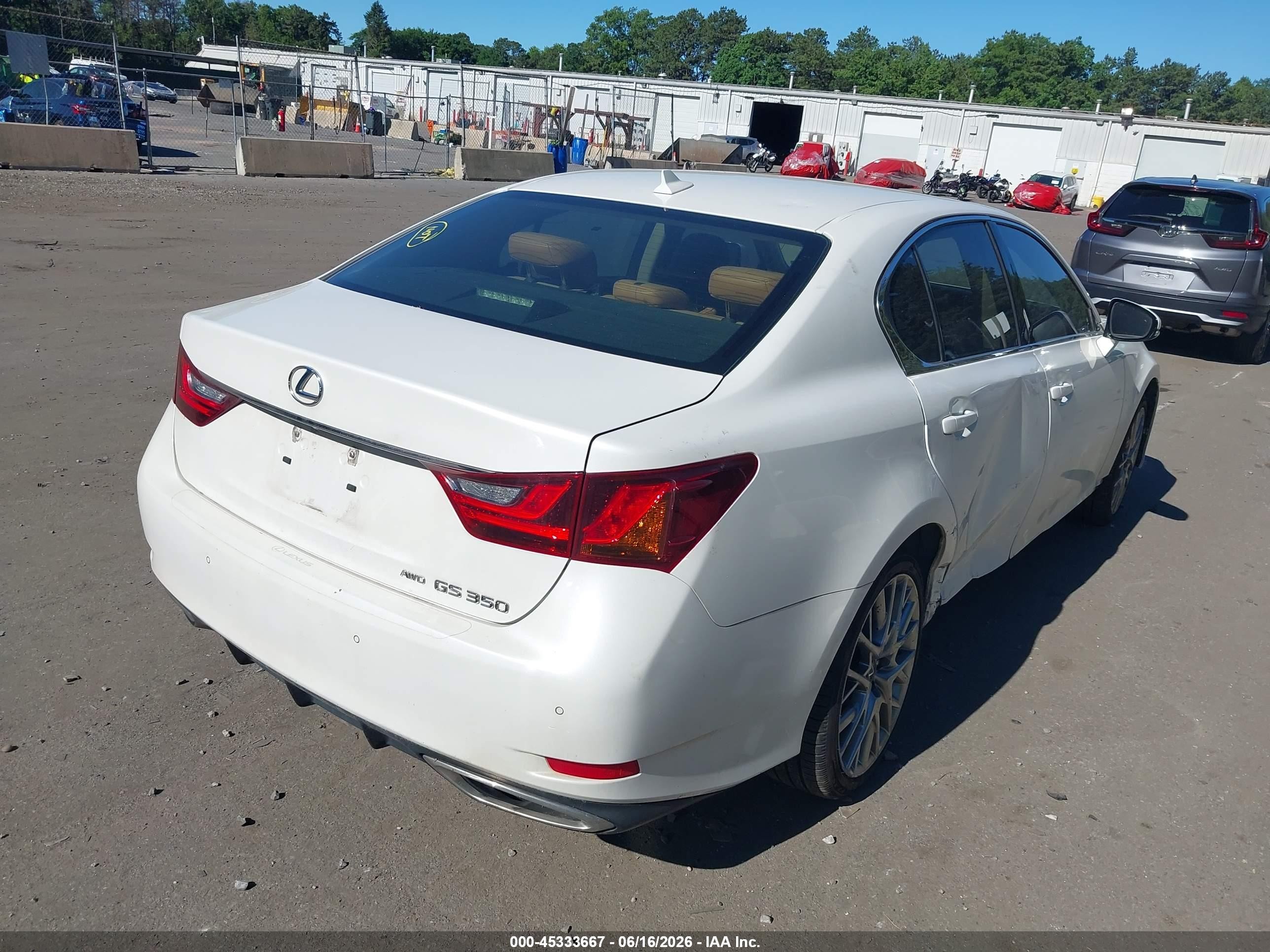 2014 Lexus Gs 350   White vin: JTHCE1BL4E5027206