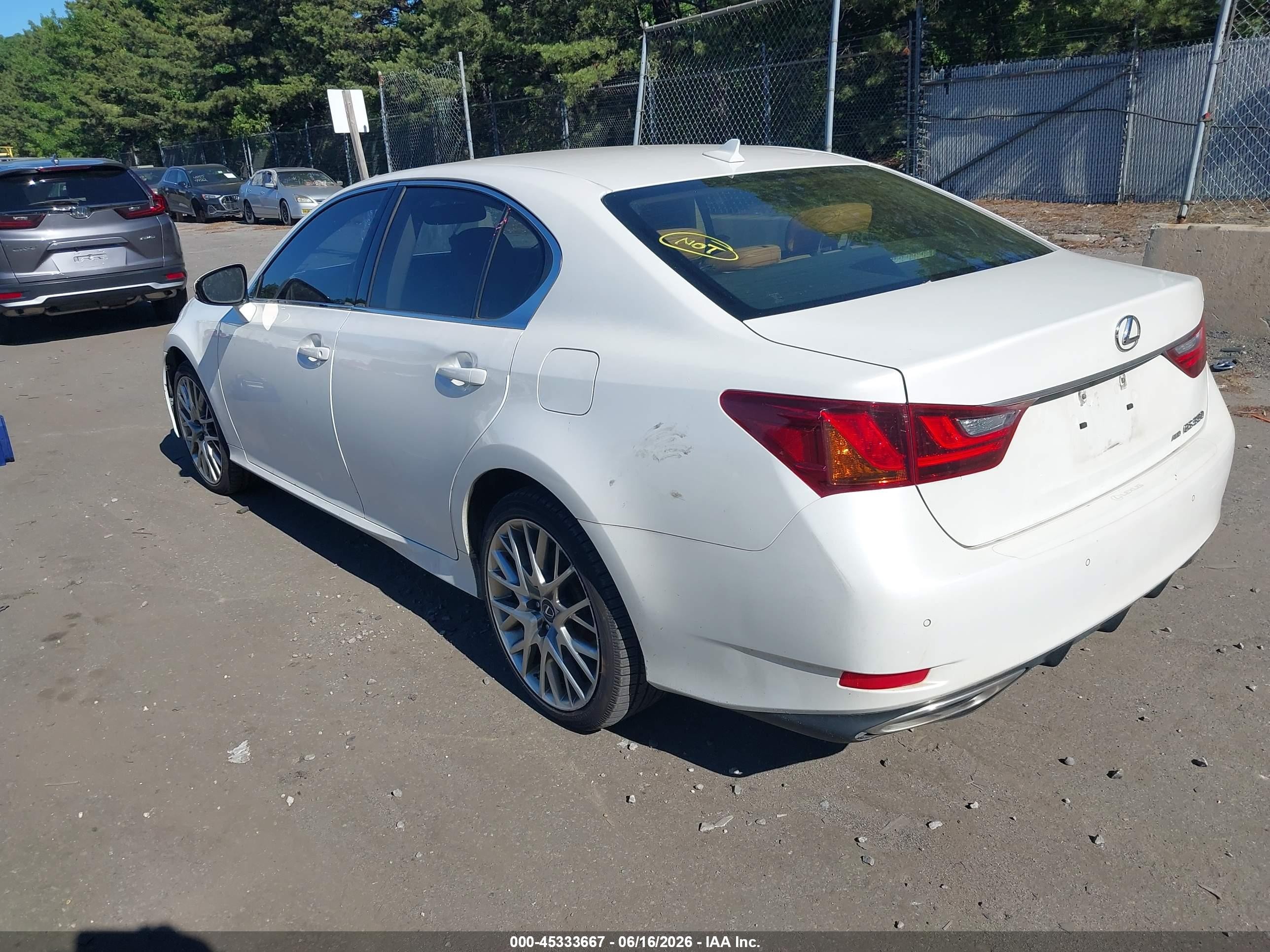2014 Lexus Gs 350   White vin: JTHCE1BL4E5027206