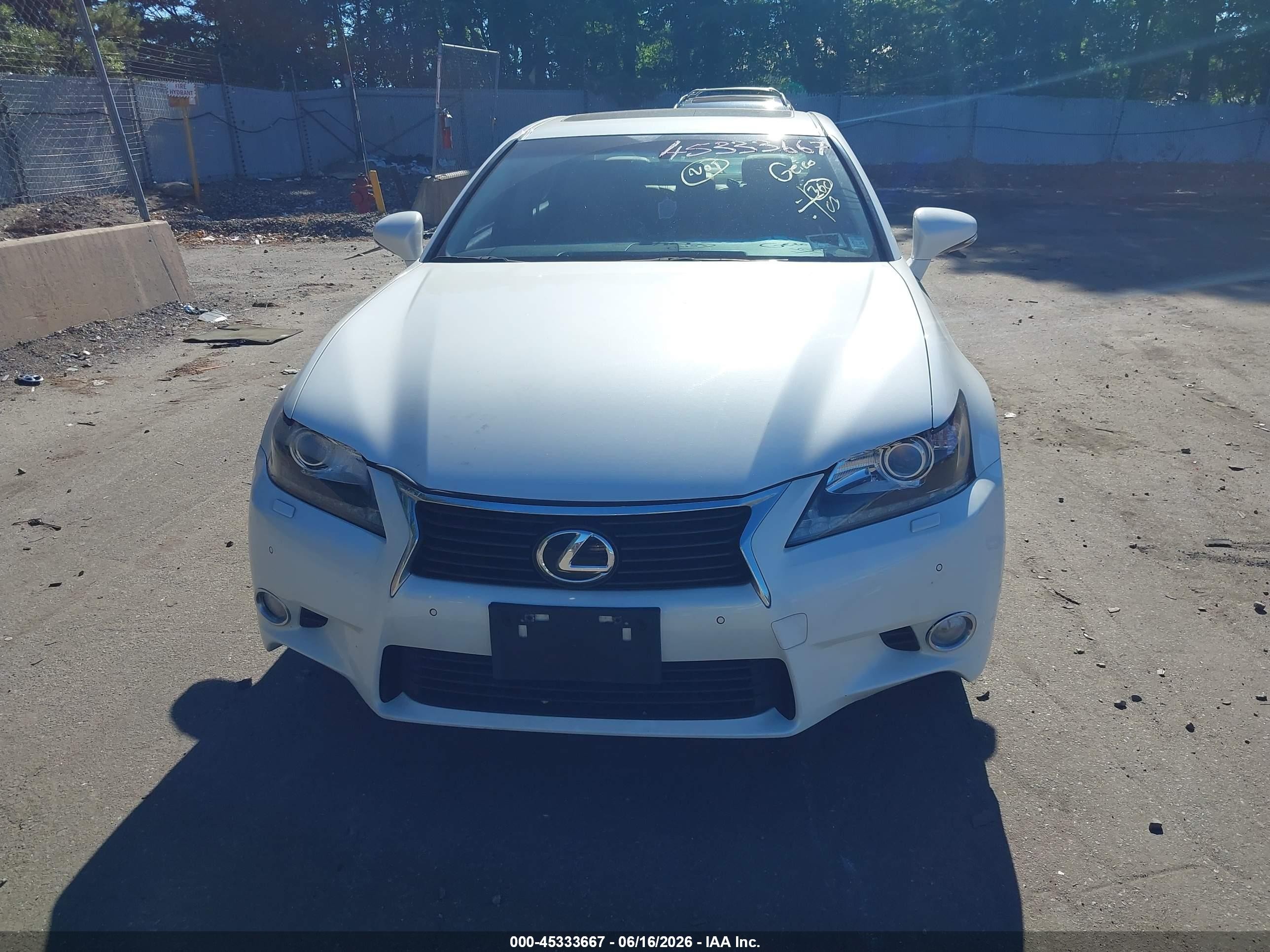 2014 Lexus Gs 350   White vin: JTHCE1BL4E5027206