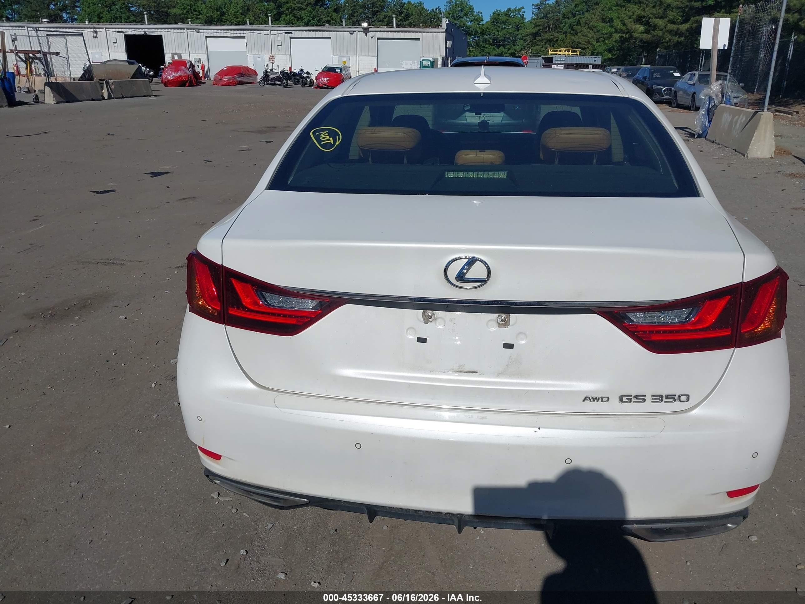 2014 Lexus Gs 350   White vin: JTHCE1BL4E5027206