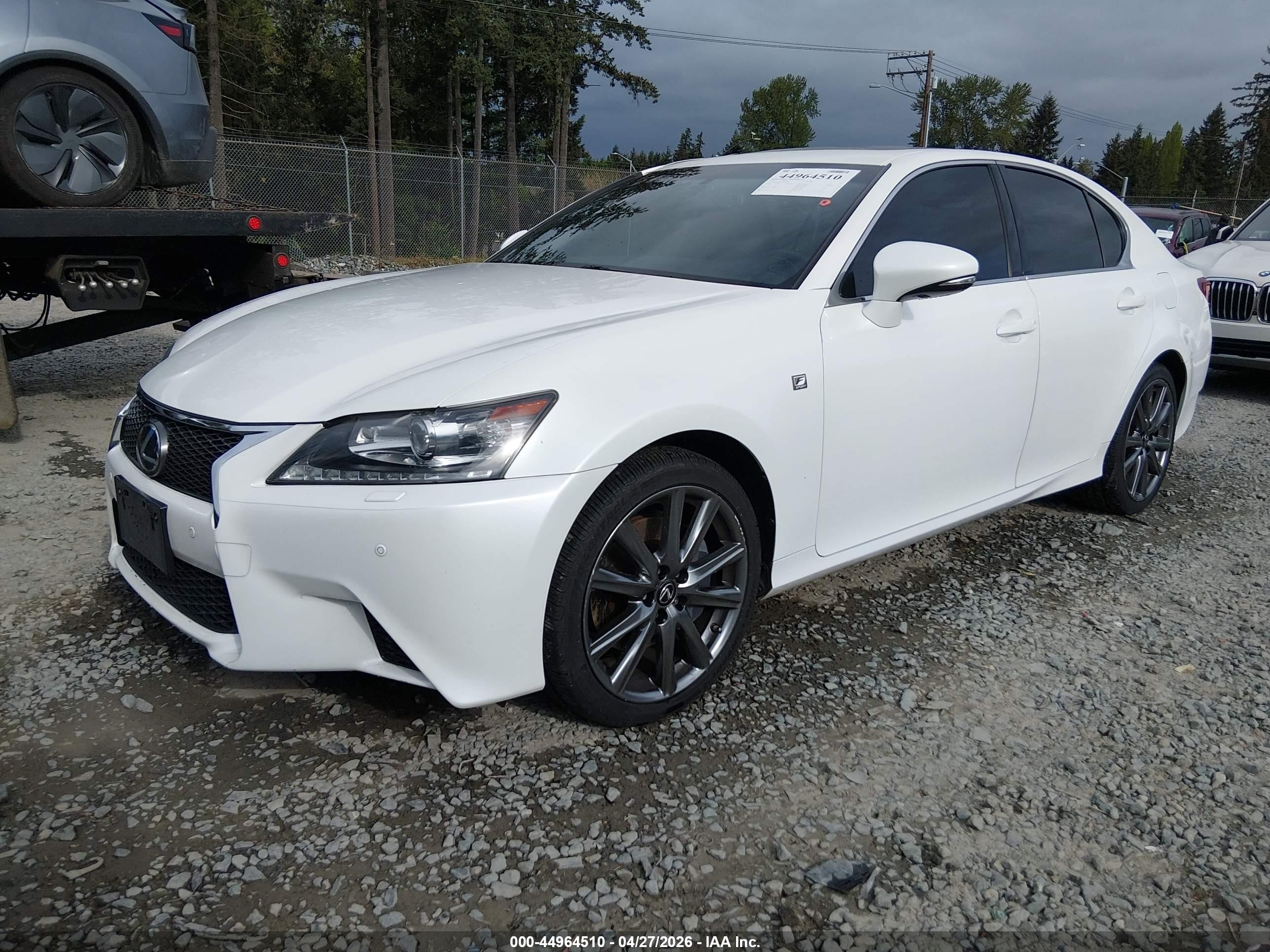 2013 Lexus Gs 350   White vin: JTHCE1BL5D5019727