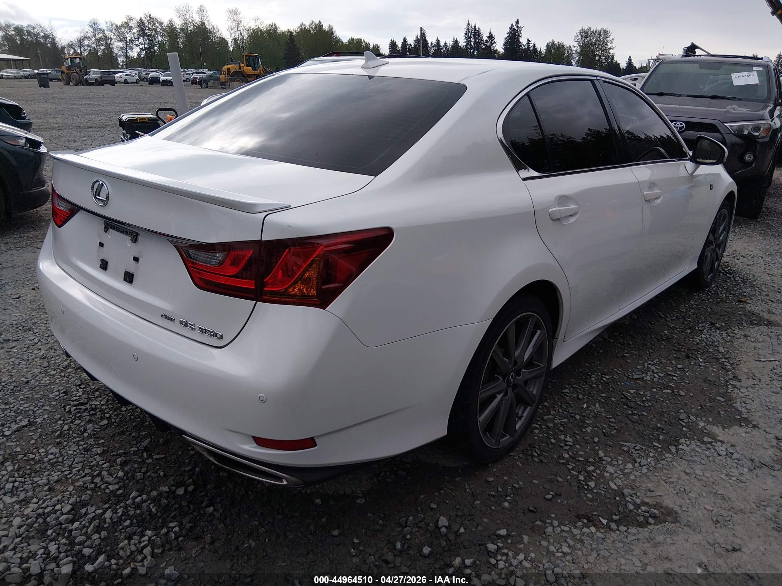 2013 Lexus Gs 350   White vin: JTHCE1BL5D5019727