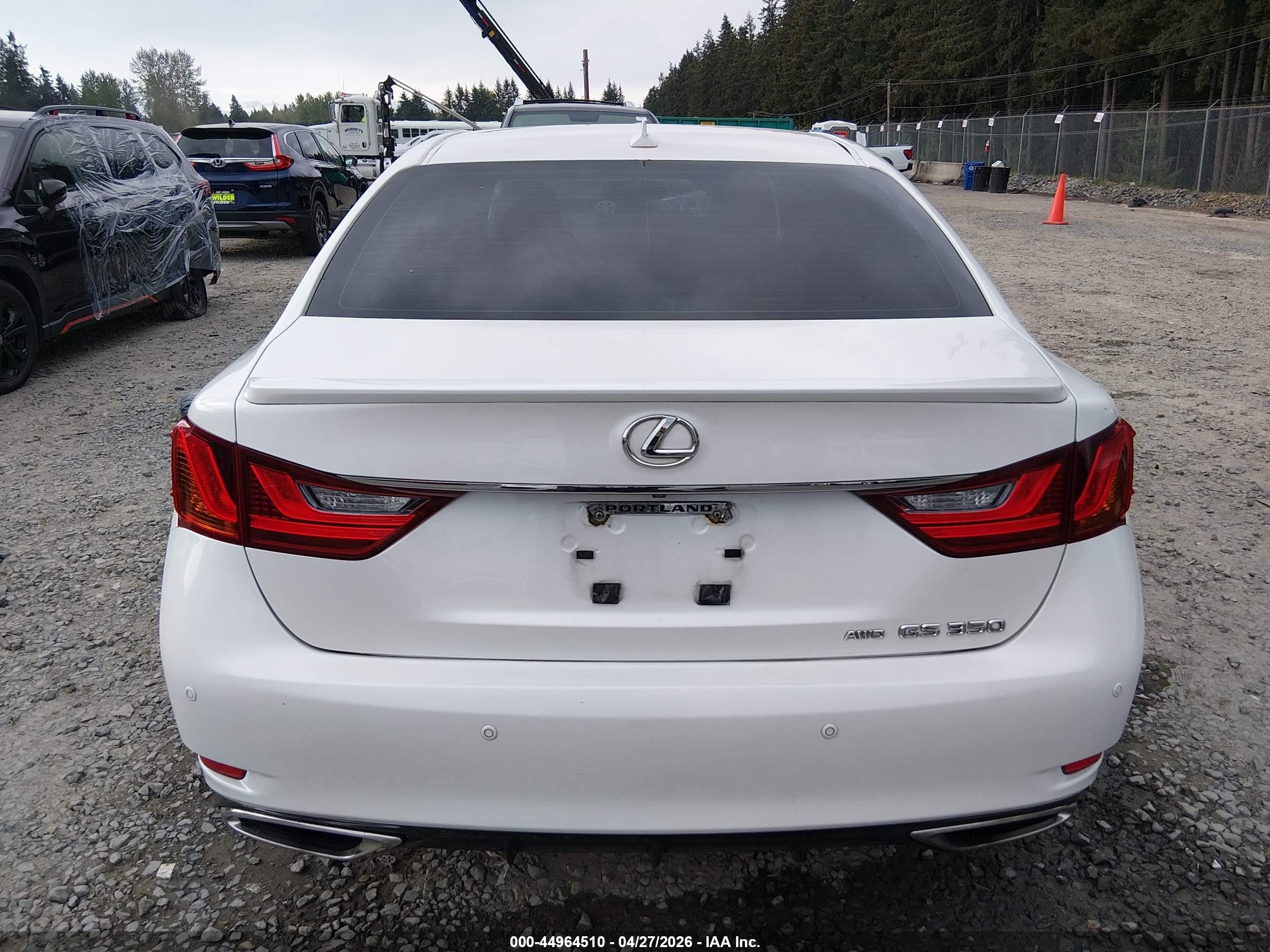 2013 Lexus Gs 350   White vin: JTHCE1BL5D5019727