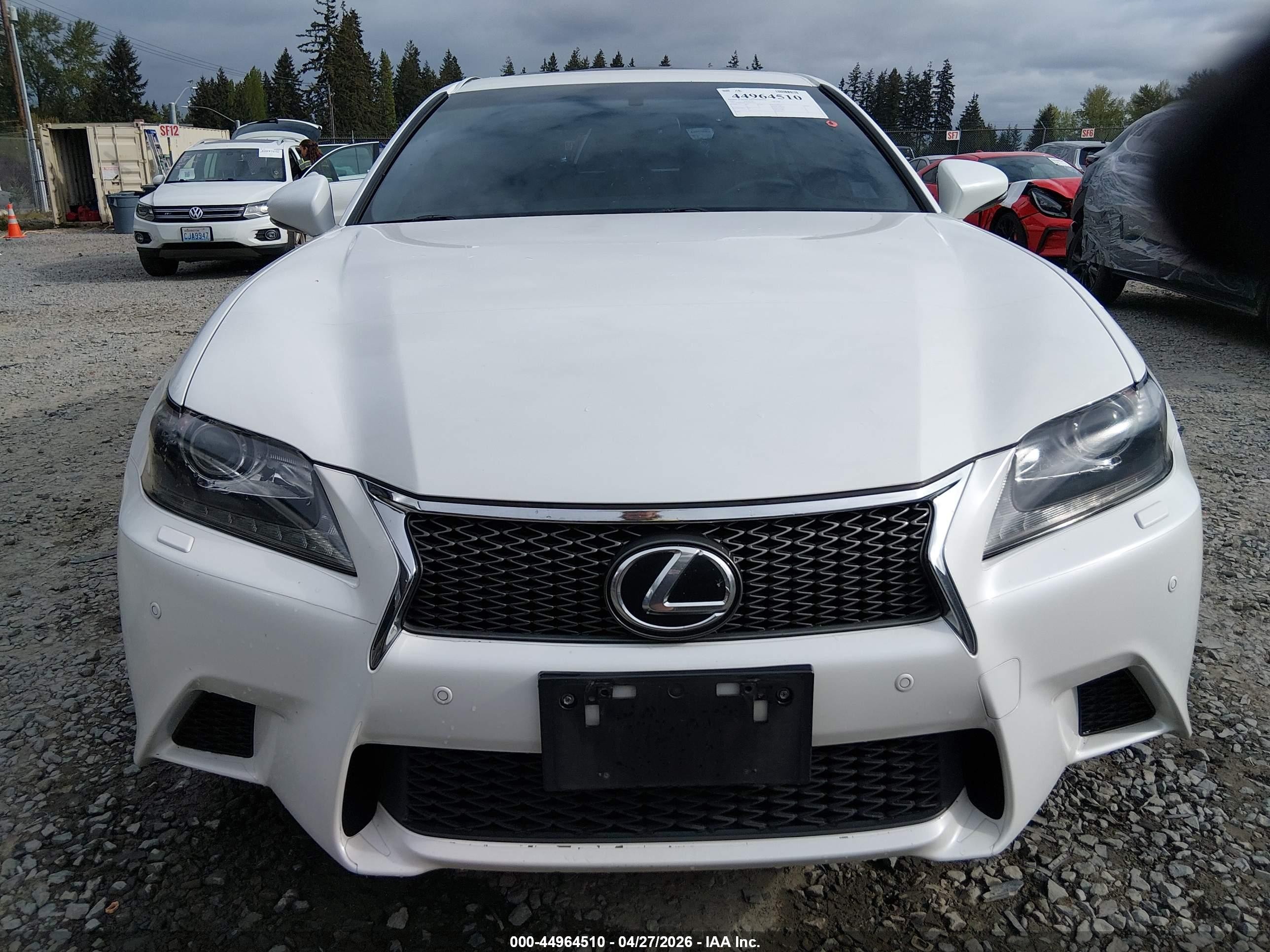 2013 Lexus Gs 350   White vin: JTHCE1BL5D5019727
