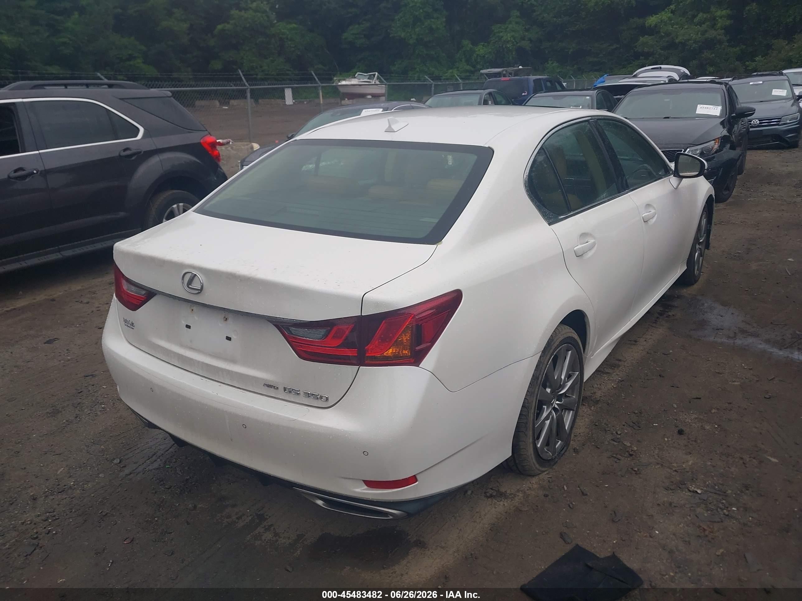2014 Lexus Gs 350 White vin: JTHCE1BL6E5026073