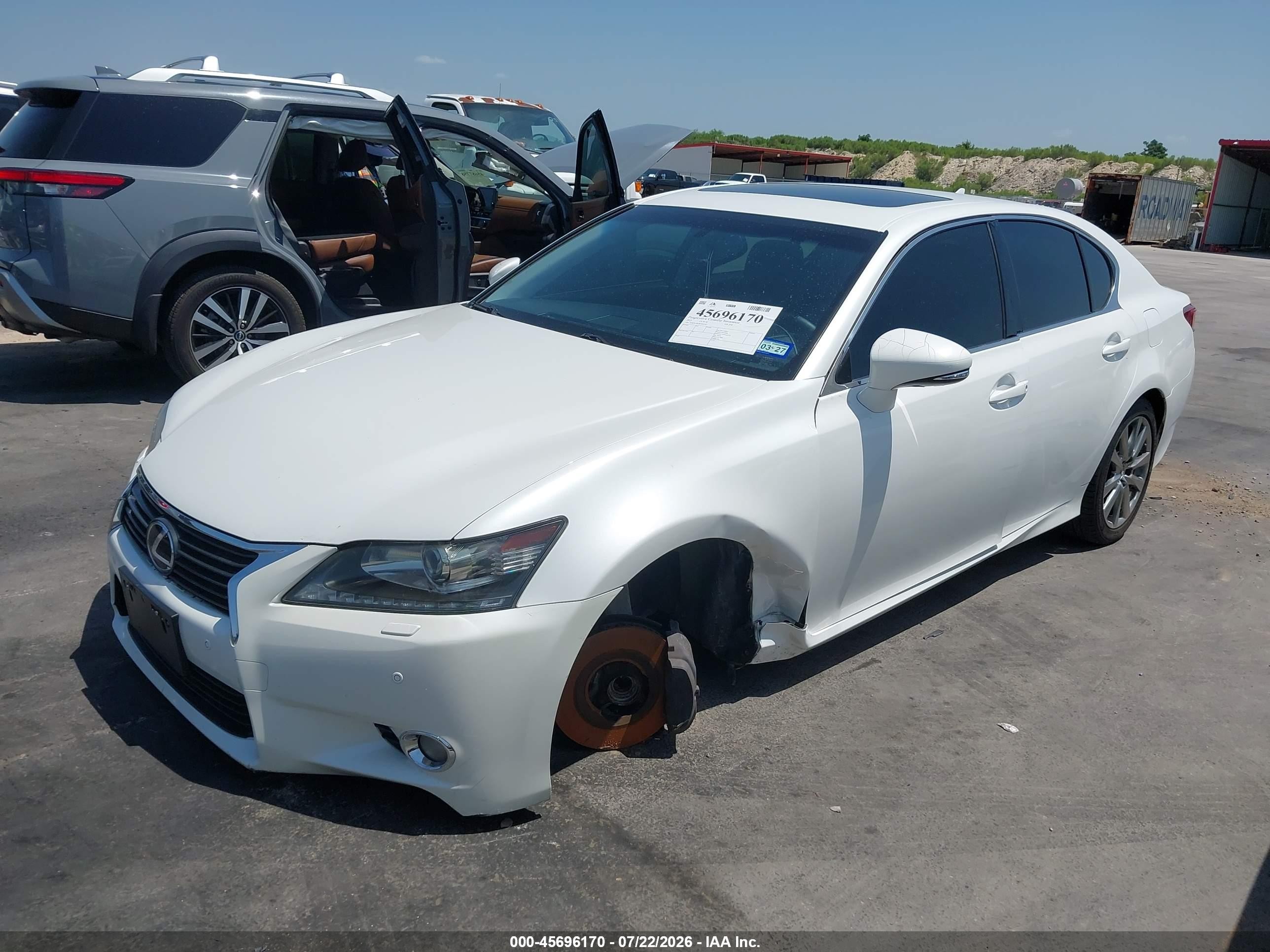 2013 Lexus Gs 350   White vin: JTHCE1BL8D5001741
