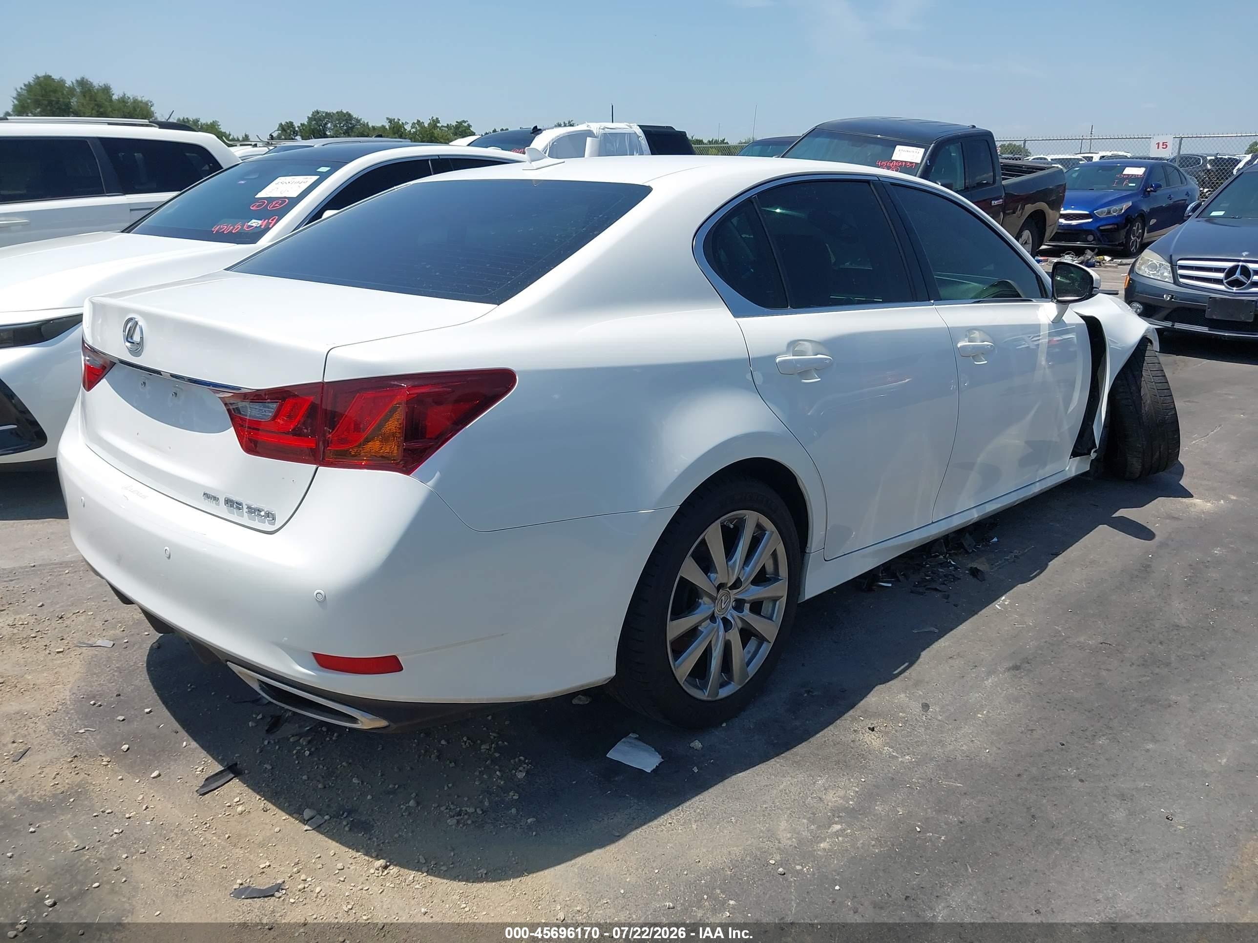2013 Lexus Gs 350   White vin: JTHCE1BL8D5001741