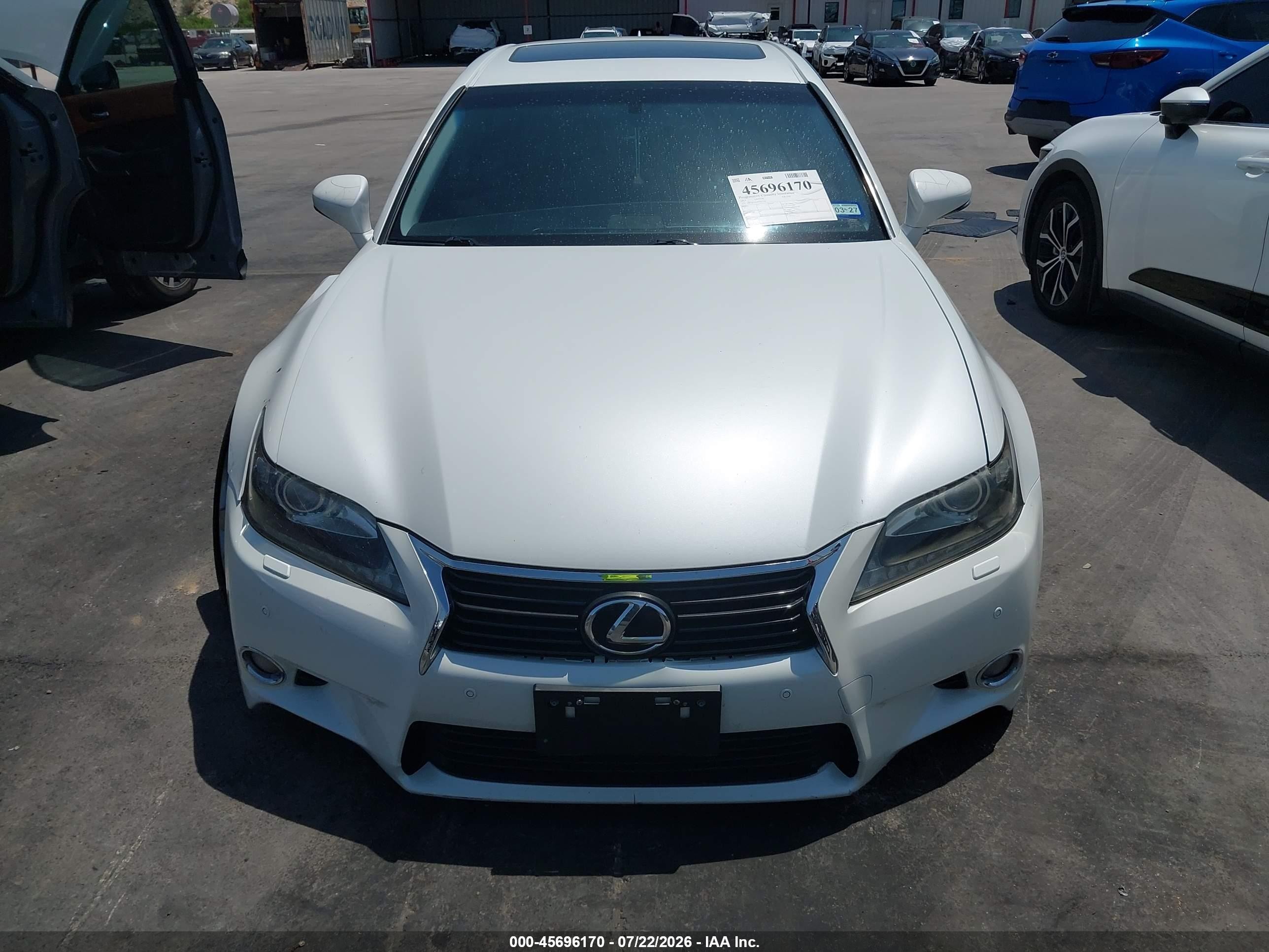 2013 Lexus Gs 350   White vin: JTHCE1BL8D5001741