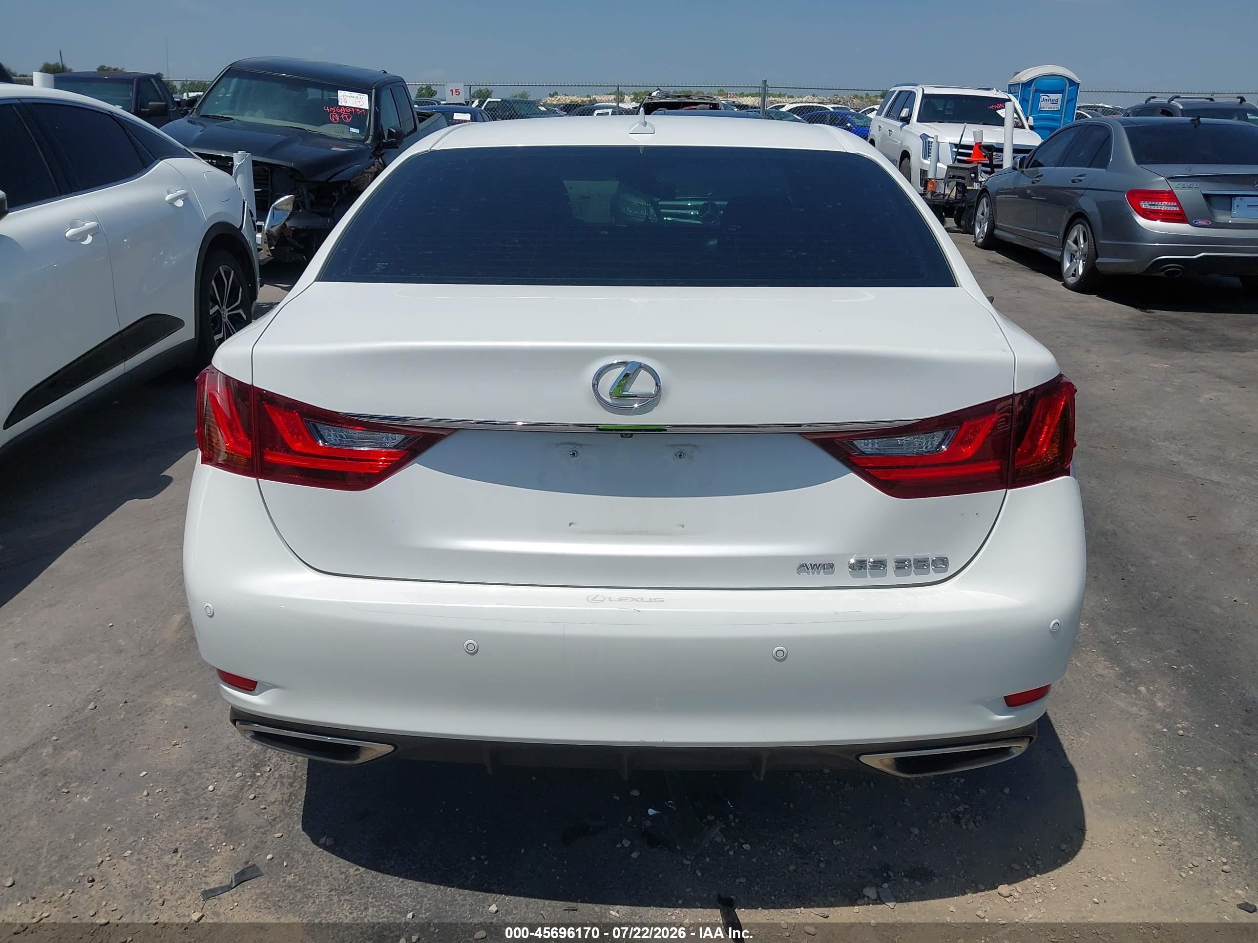 2013 Lexus Gs 350   White vin: JTHCE1BL8D5001741