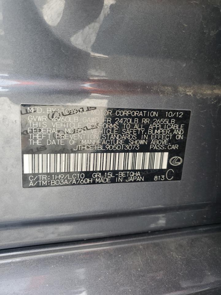 2013 Lexus Gs 350 Gray vin: JTHCE1BL9D5013073