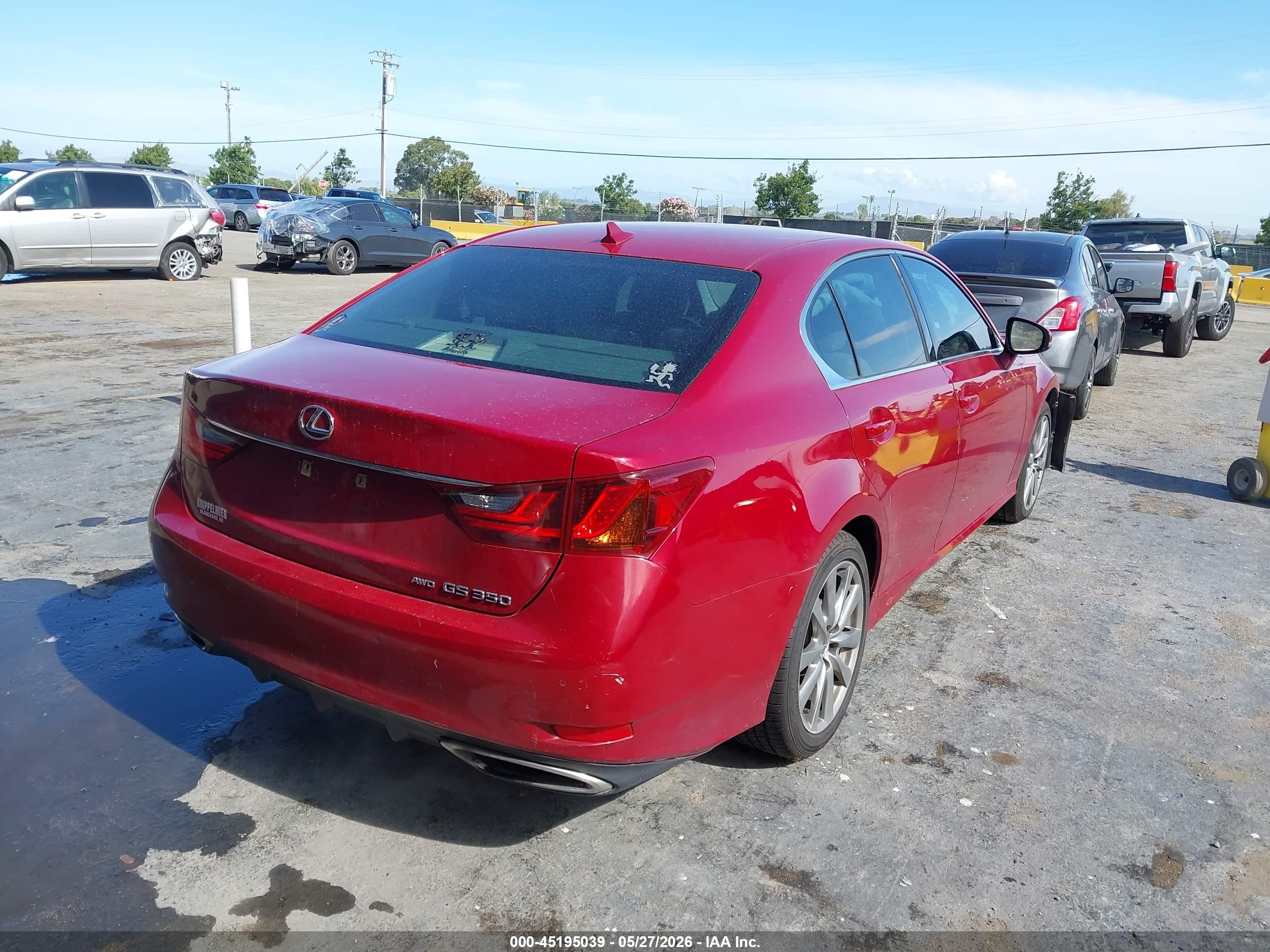 2014 Lexus Gs 350   Burgundy vin: JTHCE1BL9E5027573