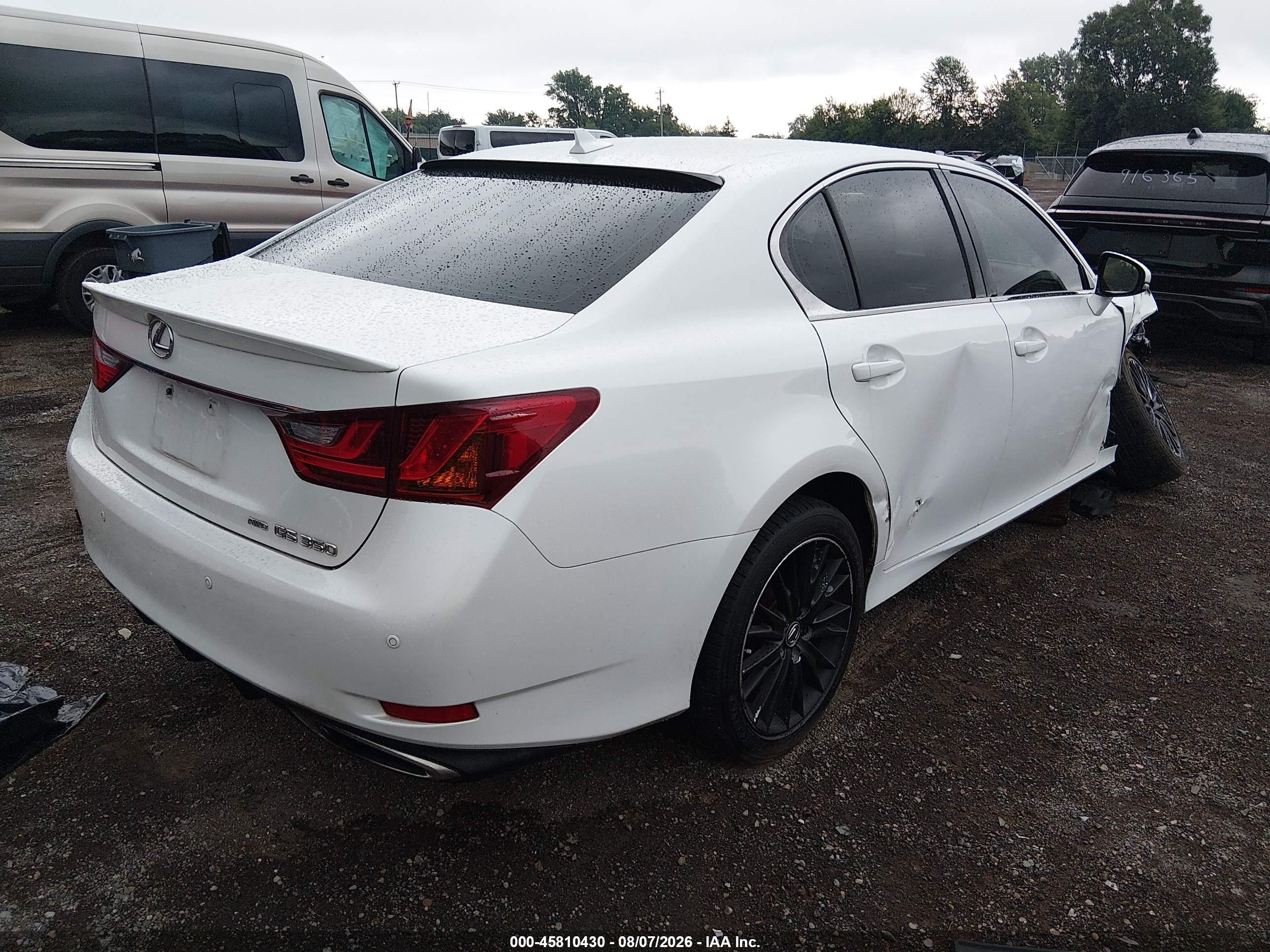 2013 Lexus Gs 350   White vin: JTHCE1BLXD5000221