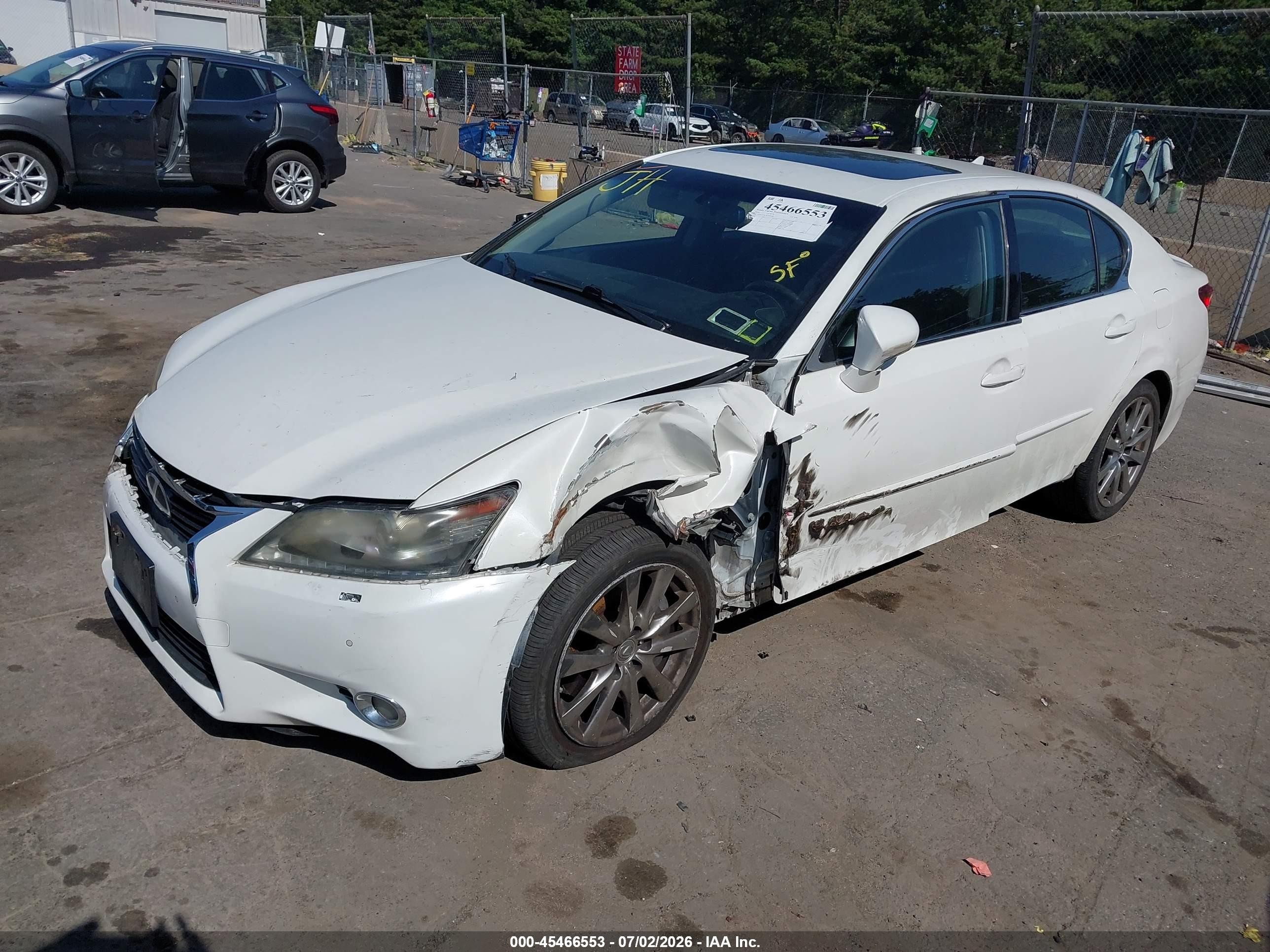 2014 Lexus Gs 350   White vin: JTHCE1BLXE5020552