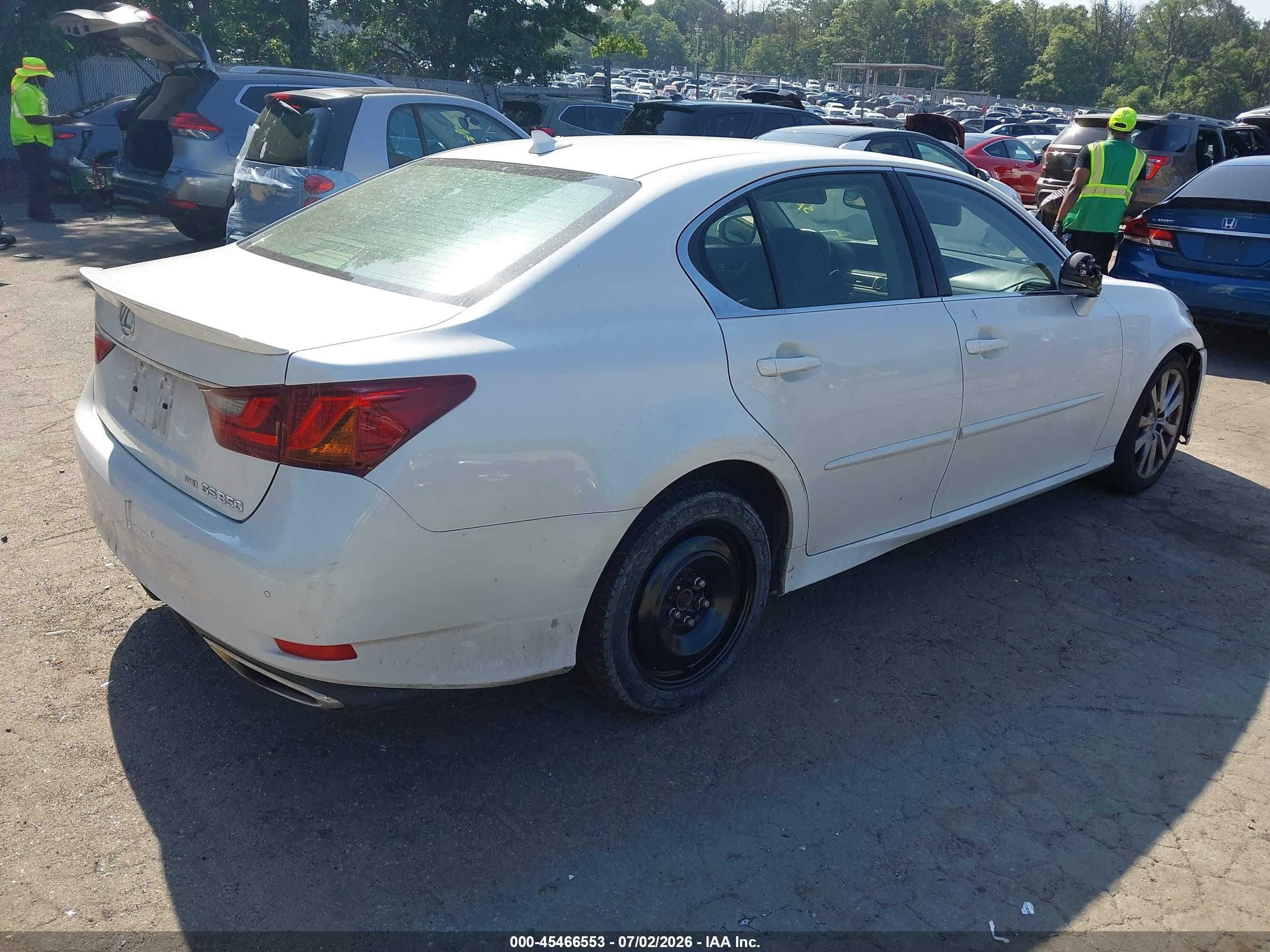 2014 Lexus Gs 350   White vin: JTHCE1BLXE5020552