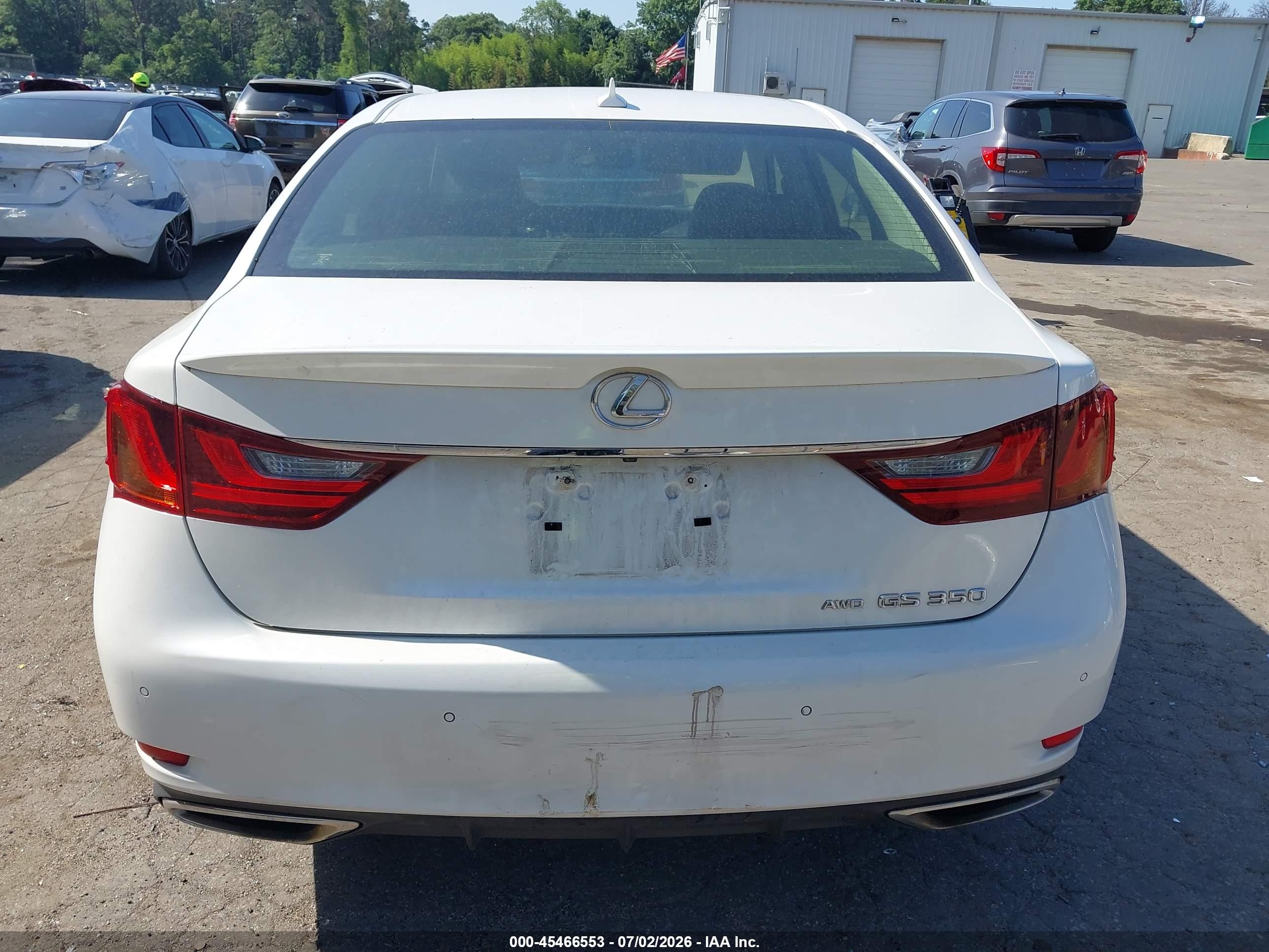 2014 Lexus Gs 350   White vin: JTHCE1BLXE5020552