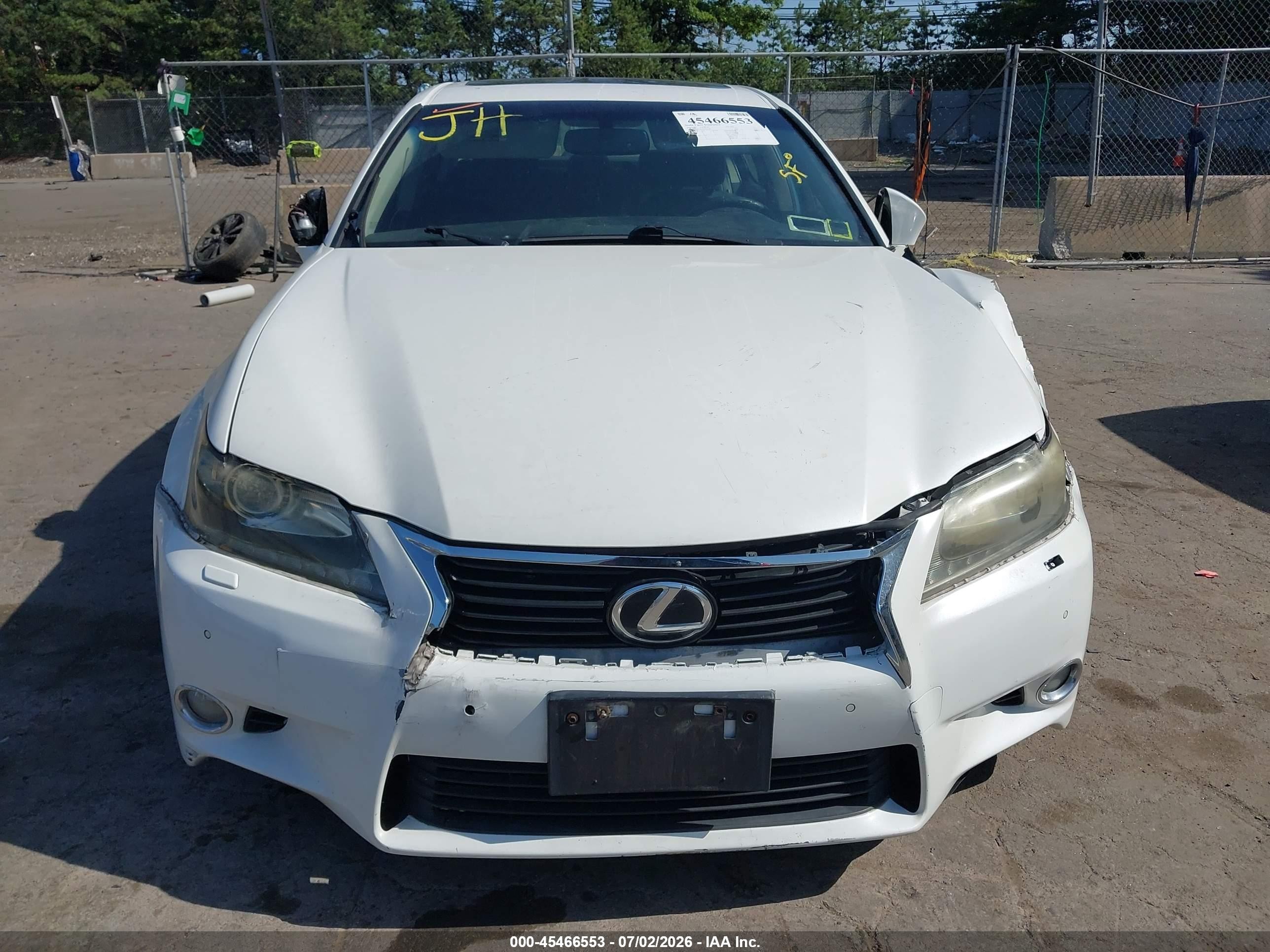 2014 Lexus Gs 350   White vin: JTHCE1BLXE5020552