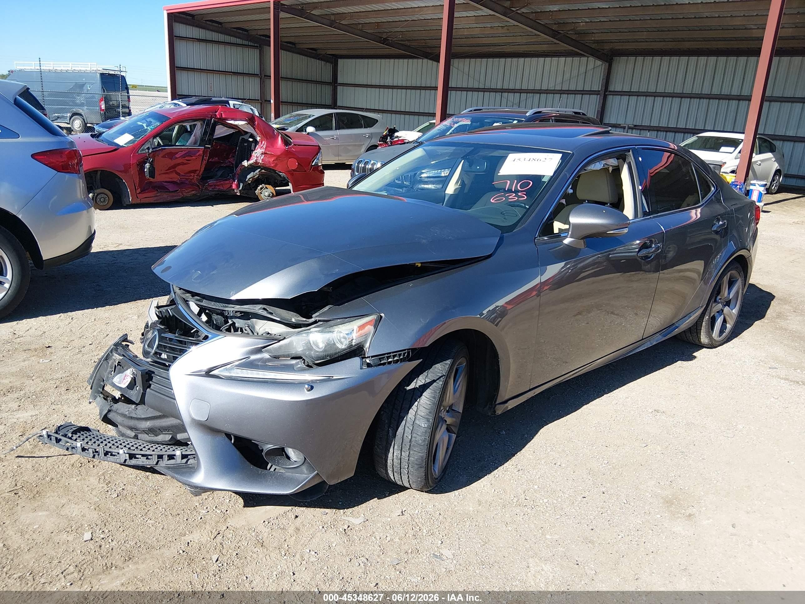 2014 Lexus Is 350   Silver vin: JTHCE1D25E5001430