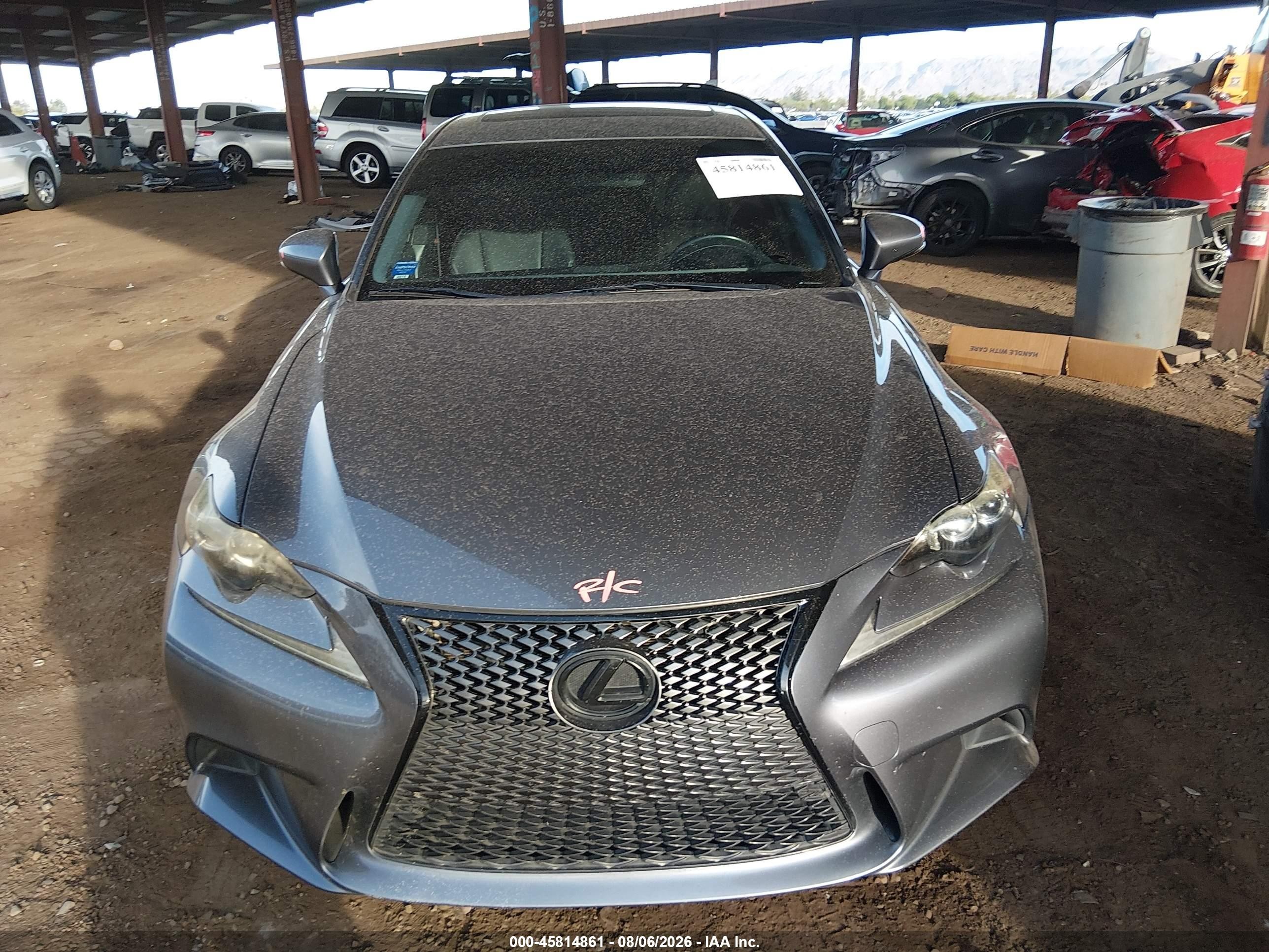 2014 Lexus Is 350   Gray vin: JTHCE1D25E5003842