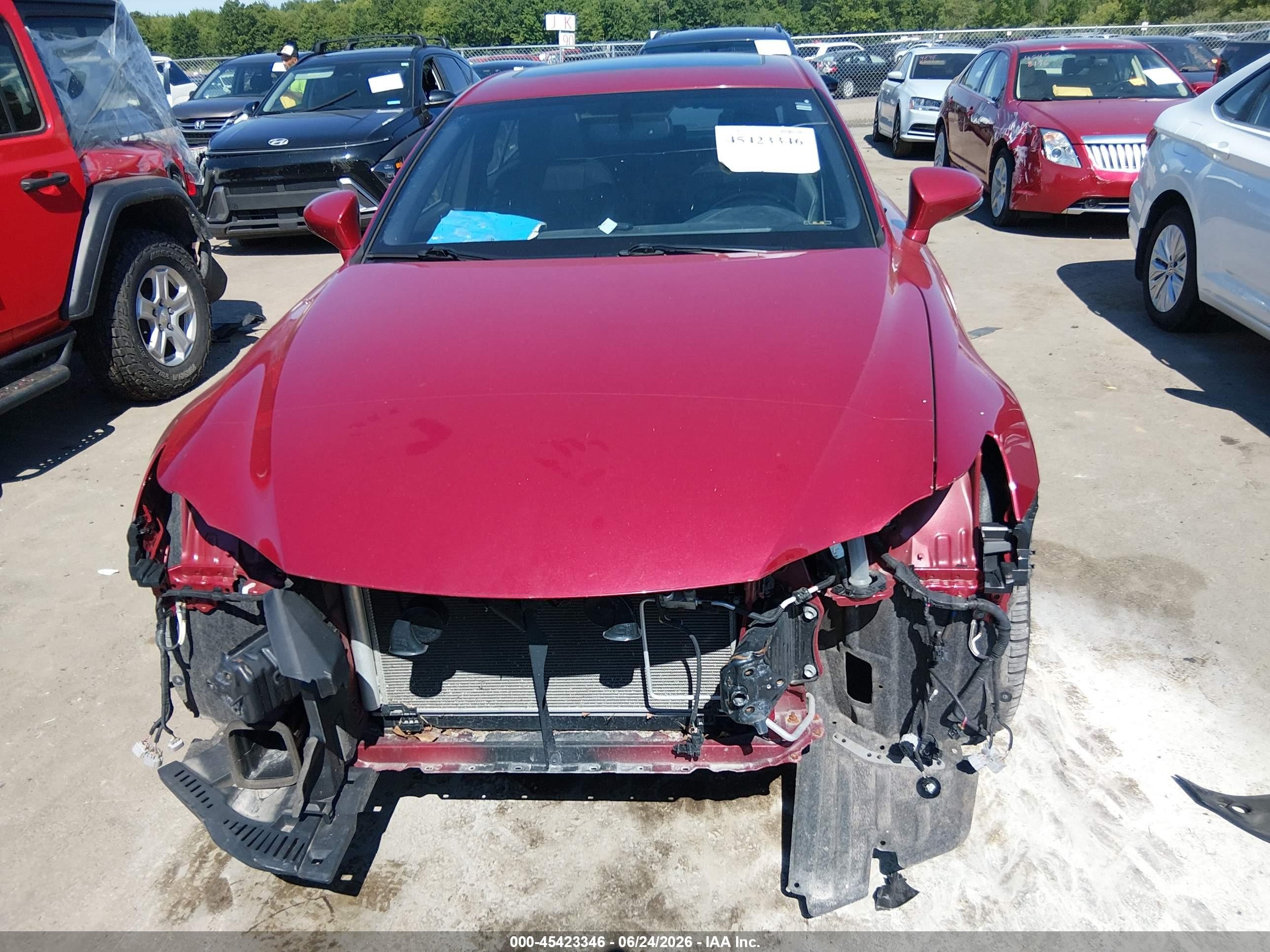 2014 Lexus Is 350   Red vin: JTHCE1D26E5000190