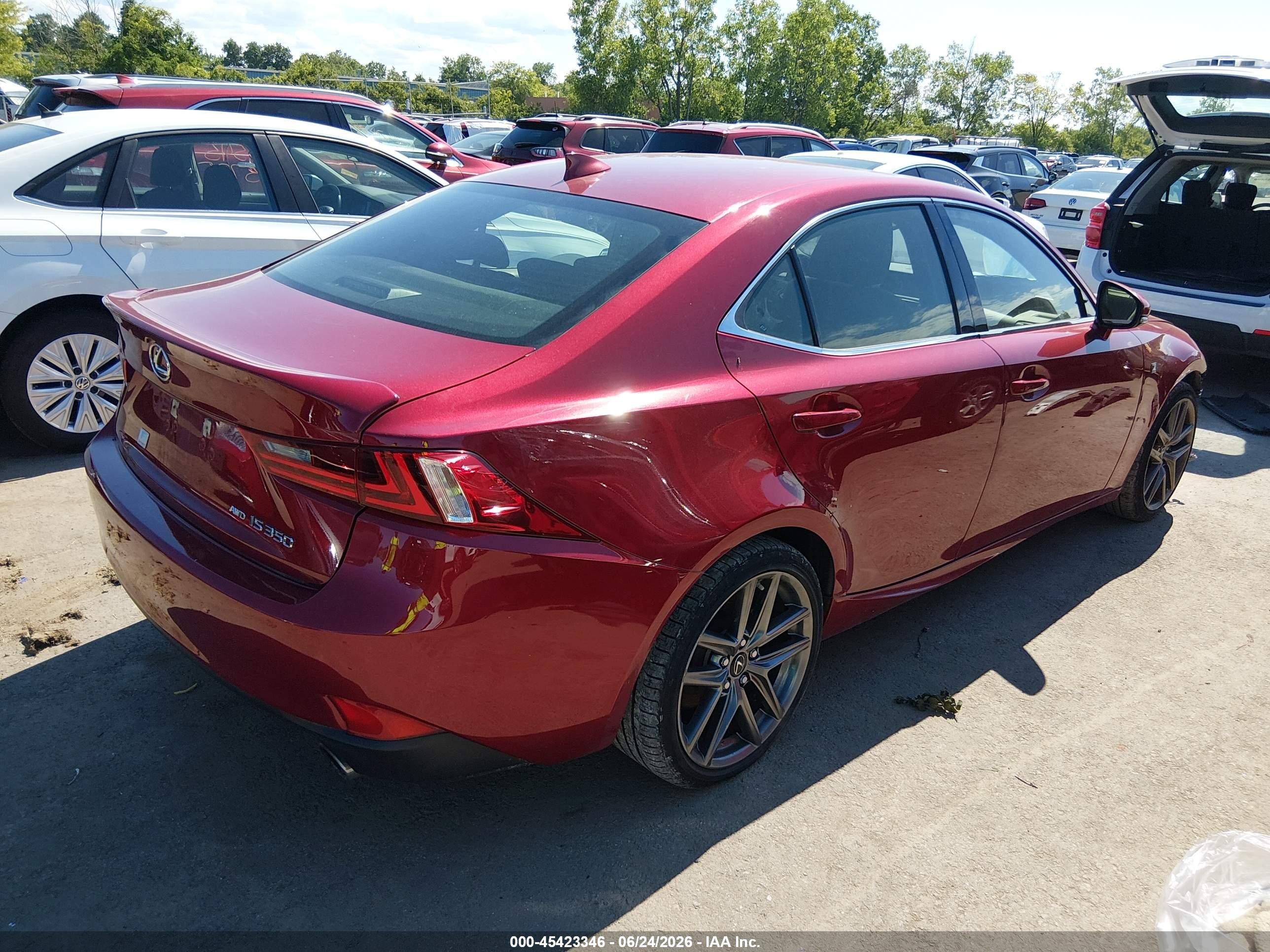 2014 Lexus Is 350   Red vin: JTHCE1D26E5000190