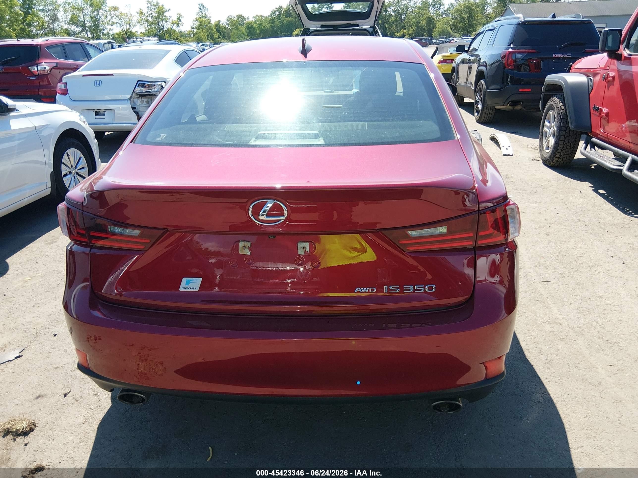 2014 Lexus Is 350   Red vin: JTHCE1D26E5000190