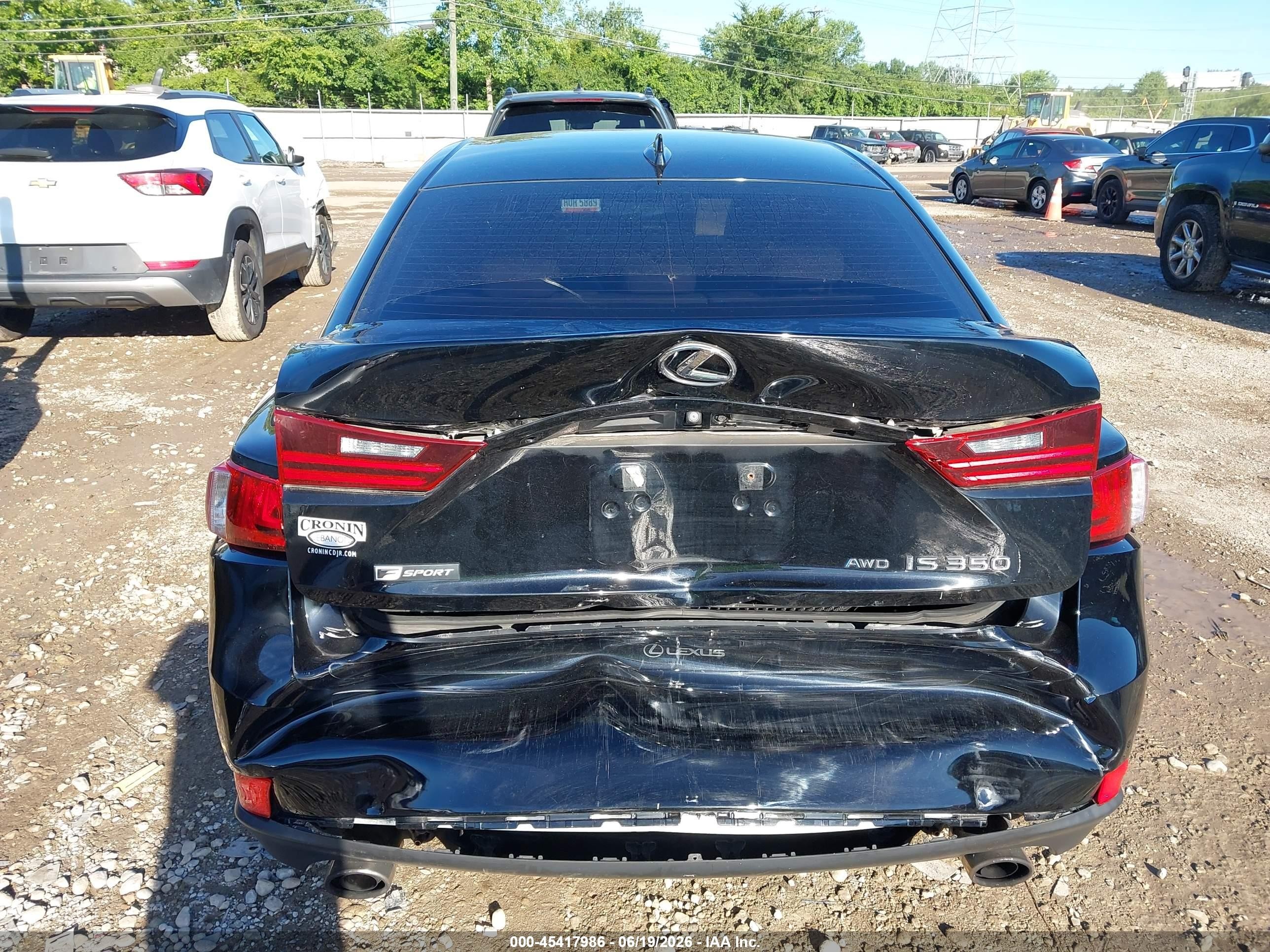 2015 Lexus Is 350   Black vin: JTHCE1D27F5006453