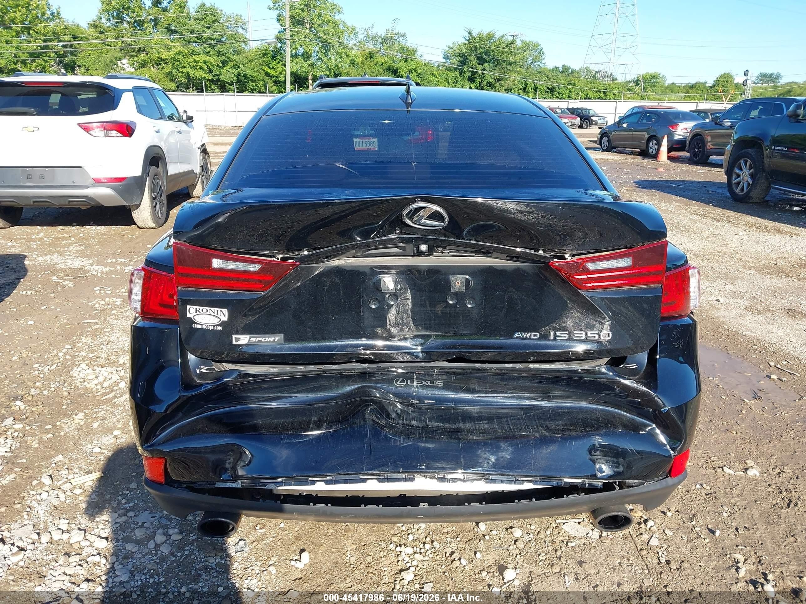 2015 Lexus Is 350   Black vin: JTHCE1D27F5006453