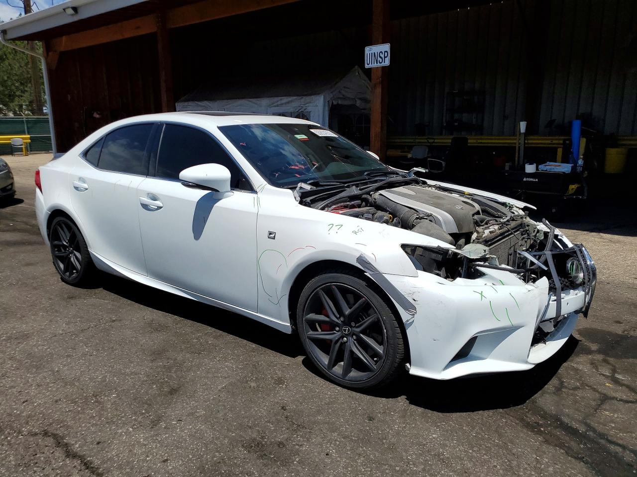 2014 Lexus Is 350 White vin: JTHCE1D28E5000871
