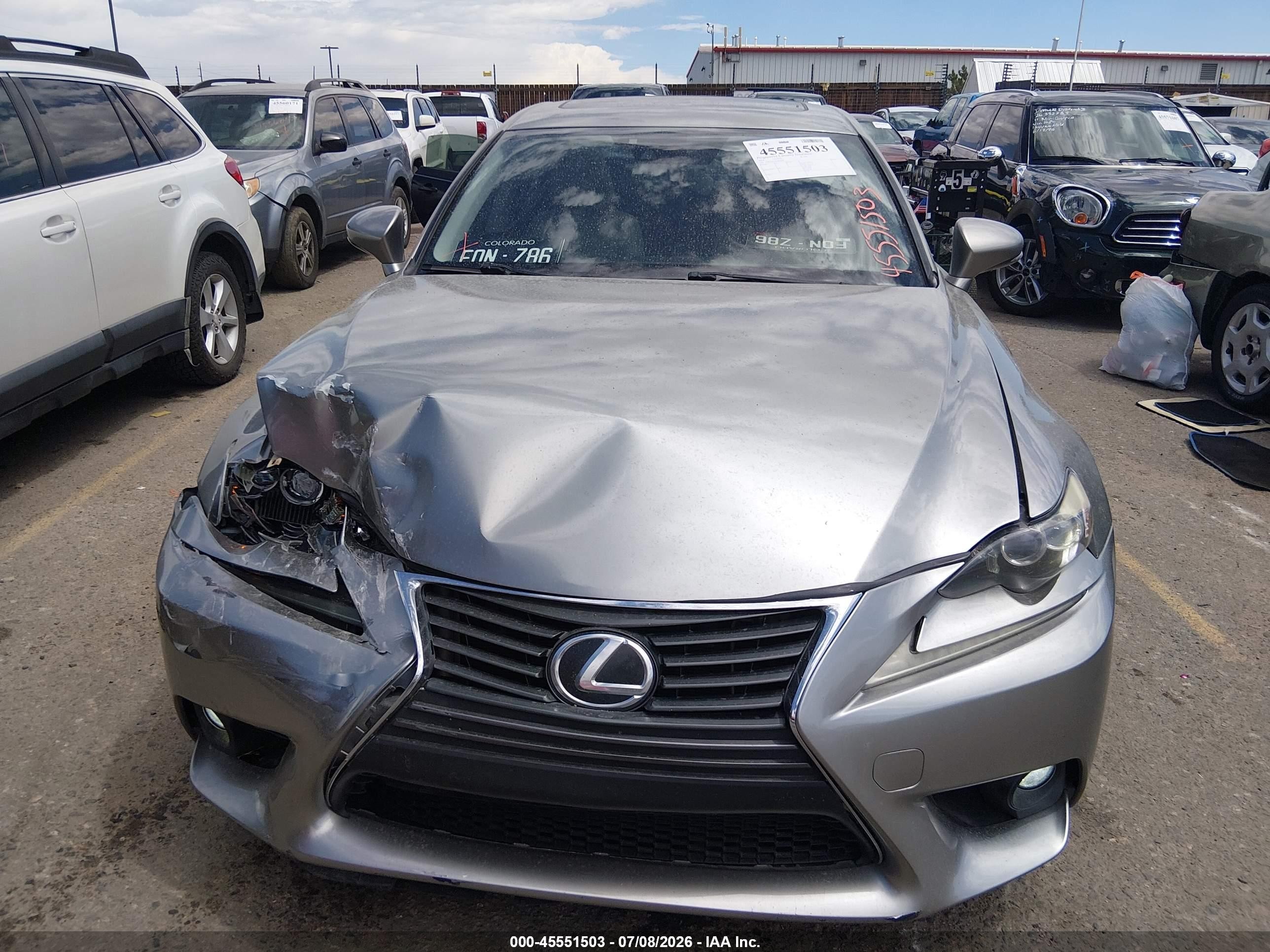 2014 Lexus Is 350 Silver vin: JTHCE1D28E5005004