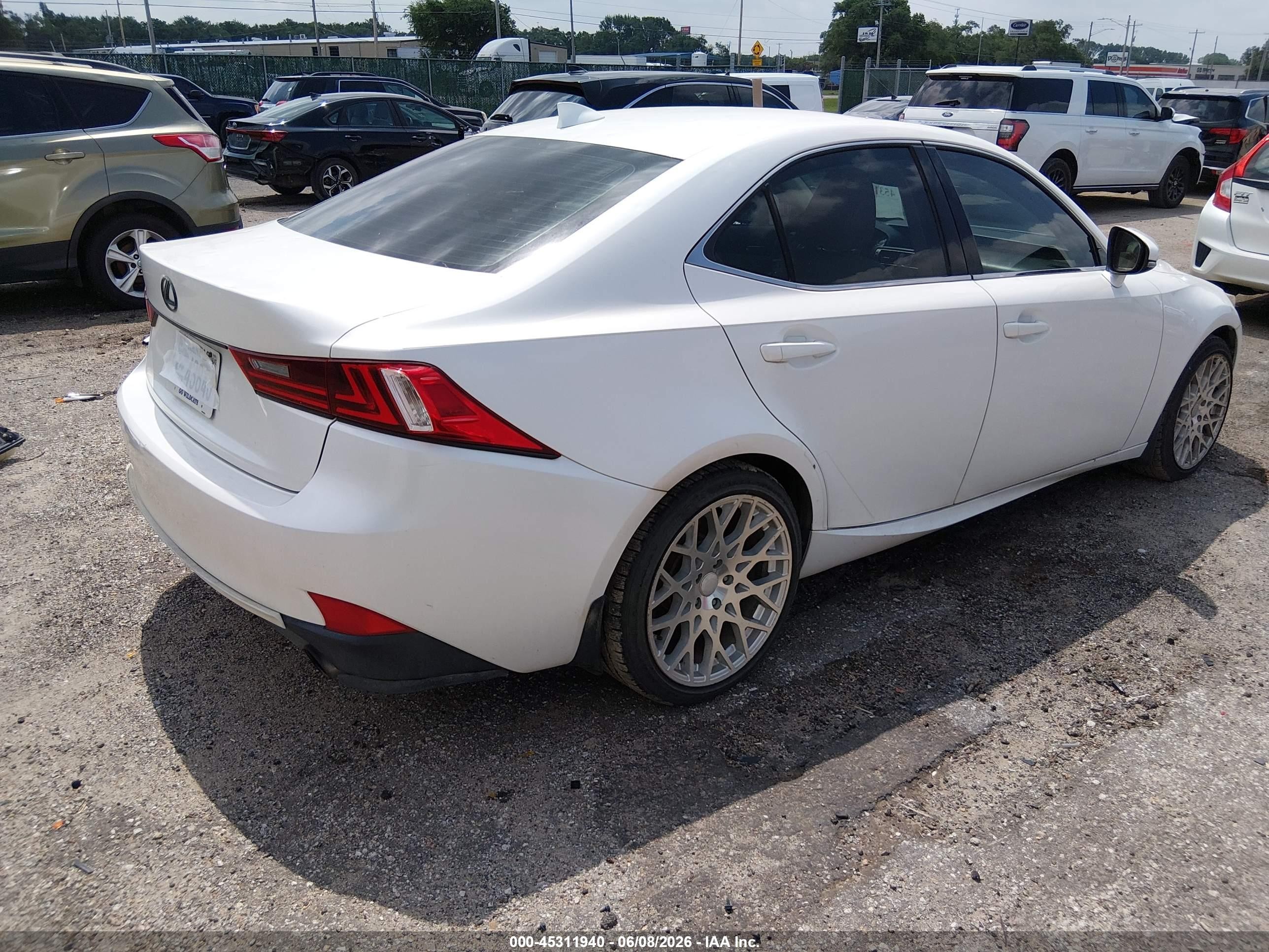 2014 Lexus Is 350   White vin: JTHCE1D29E5000457