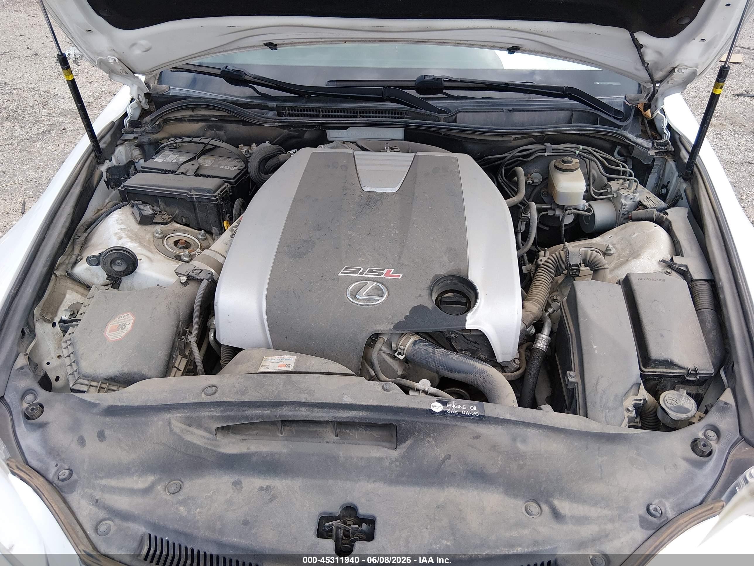 2014 Lexus Is 350   White vin: JTHCE1D29E5000457