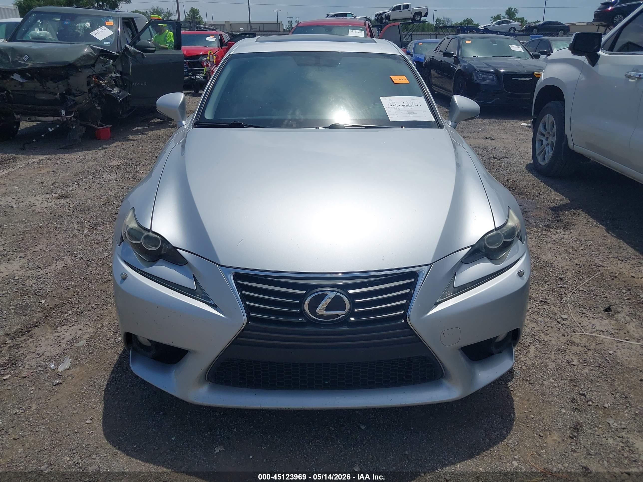 2014 Lexus Is 350   Silver vin: JTHCE1D29E5001558