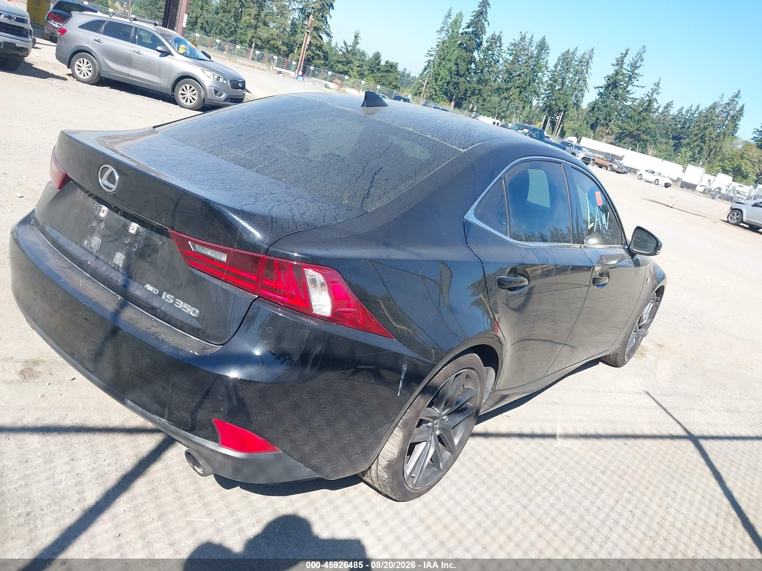 2014 Lexus Is 350   Black vin: JTHCE1D29E5004069