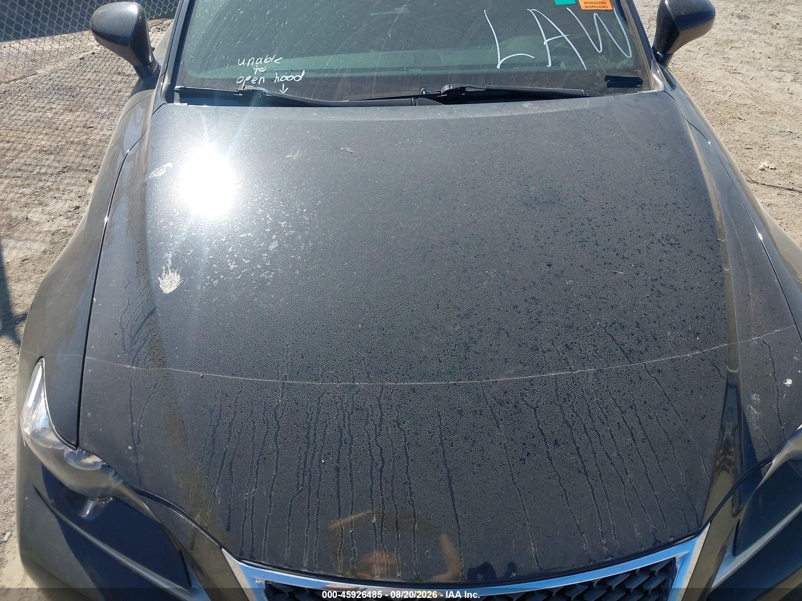 2014 Lexus Is 350   Black vin: JTHCE1D29E5004069