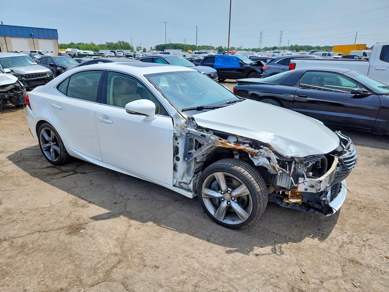 2014 Lexus Is 350 White vin: JTHCE1D2XE5000340
