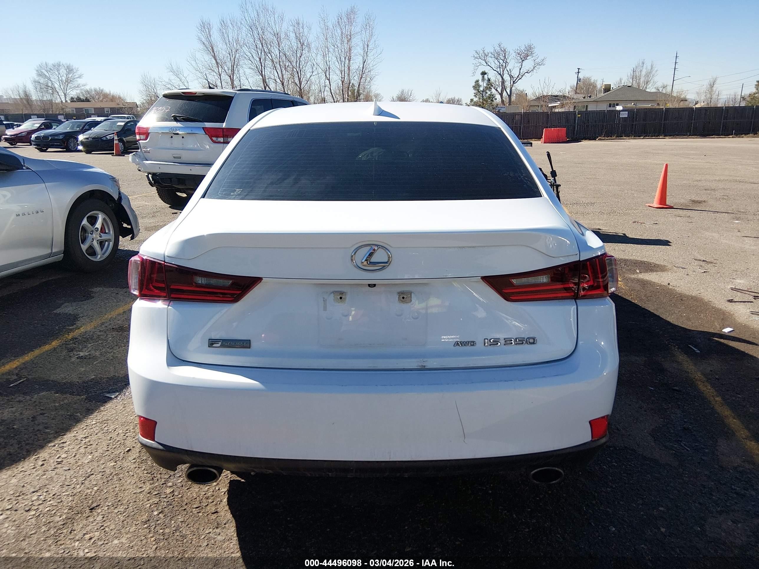 2015 Lexus Is 350   White vin: JTHCE1D2XF5009976