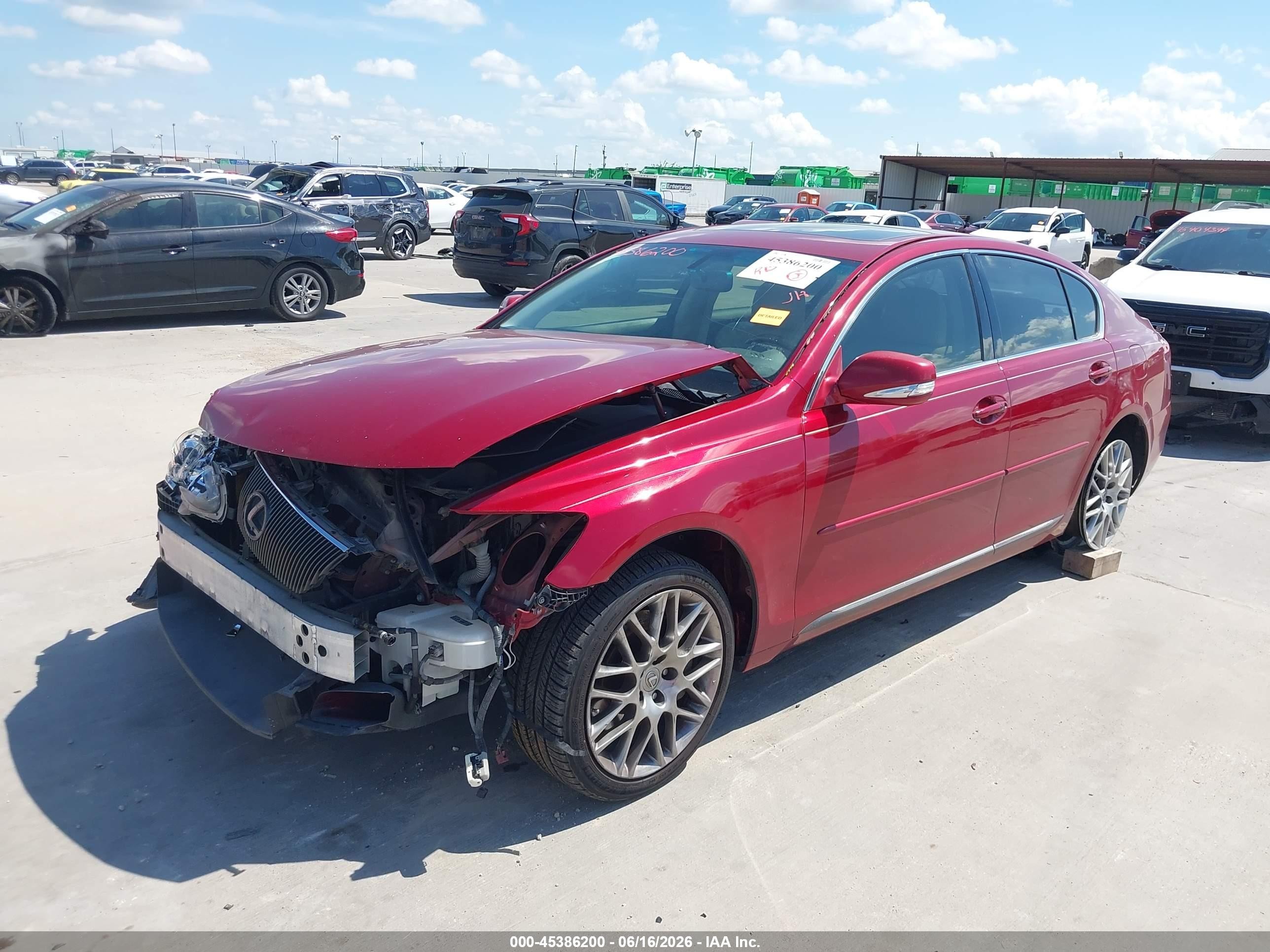 2010 Lexus Gs 350   Red vin: JTHCE1KS2A0024786