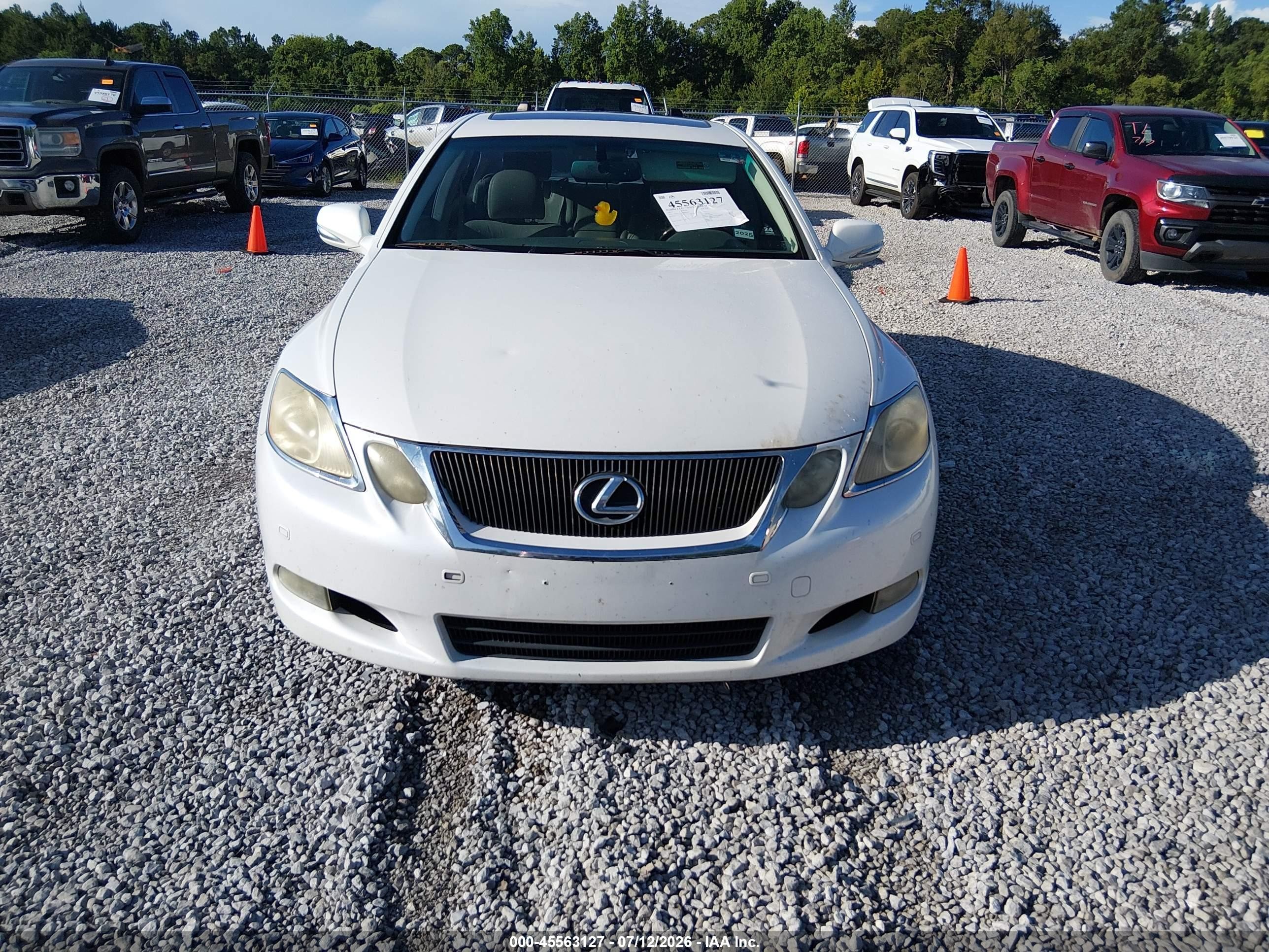 2011 Lexus Gs 350   White vin: JTHCE1KS8B0028570