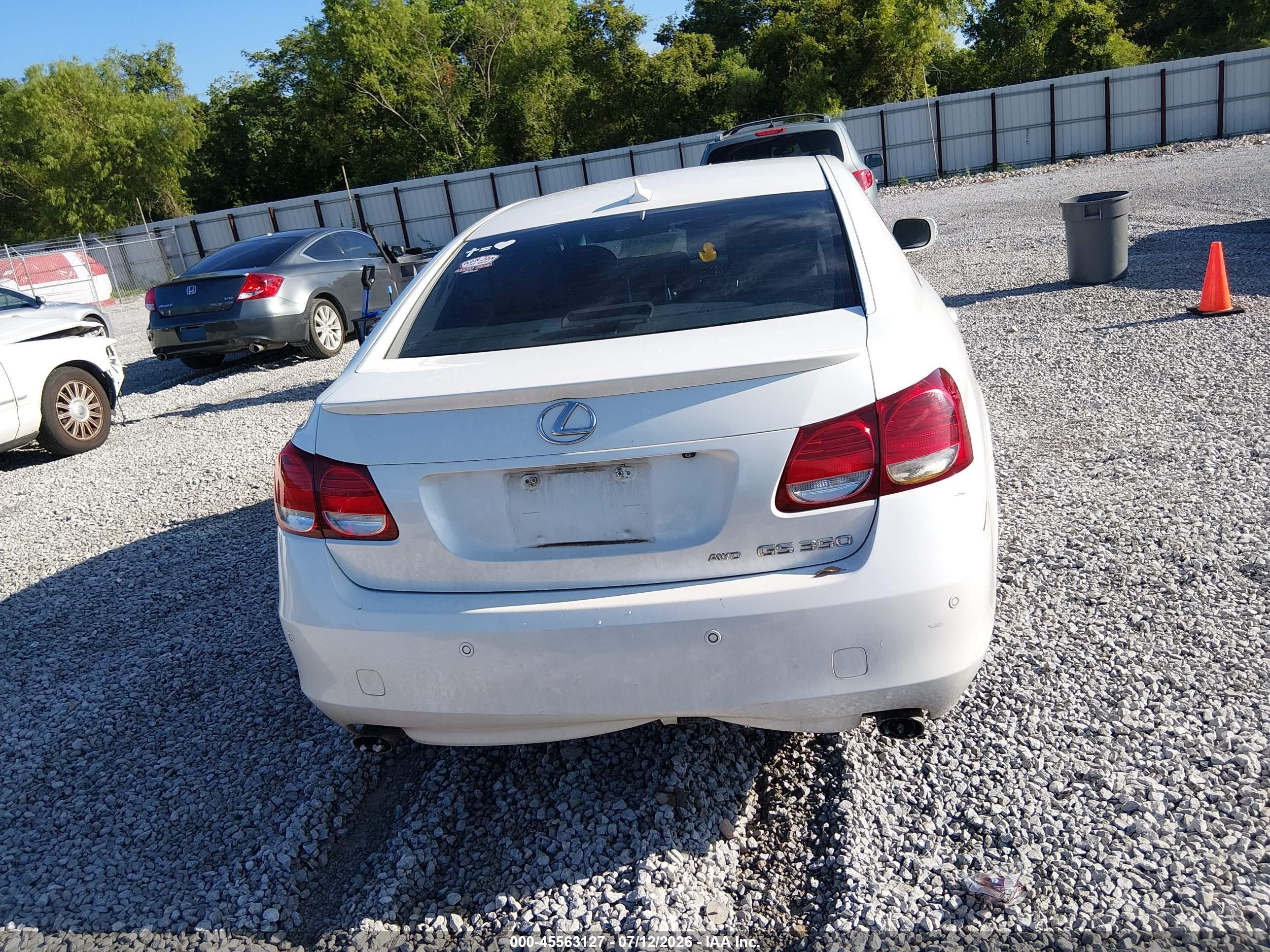 2011 Lexus Gs 350   White vin: JTHCE1KS8B0028570