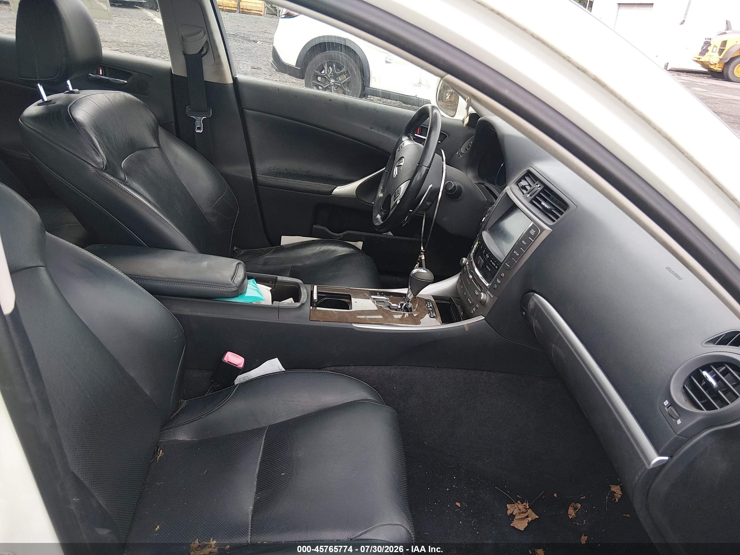 2012 Lexus Is 350   White vin: JTHCE5C21C5002726