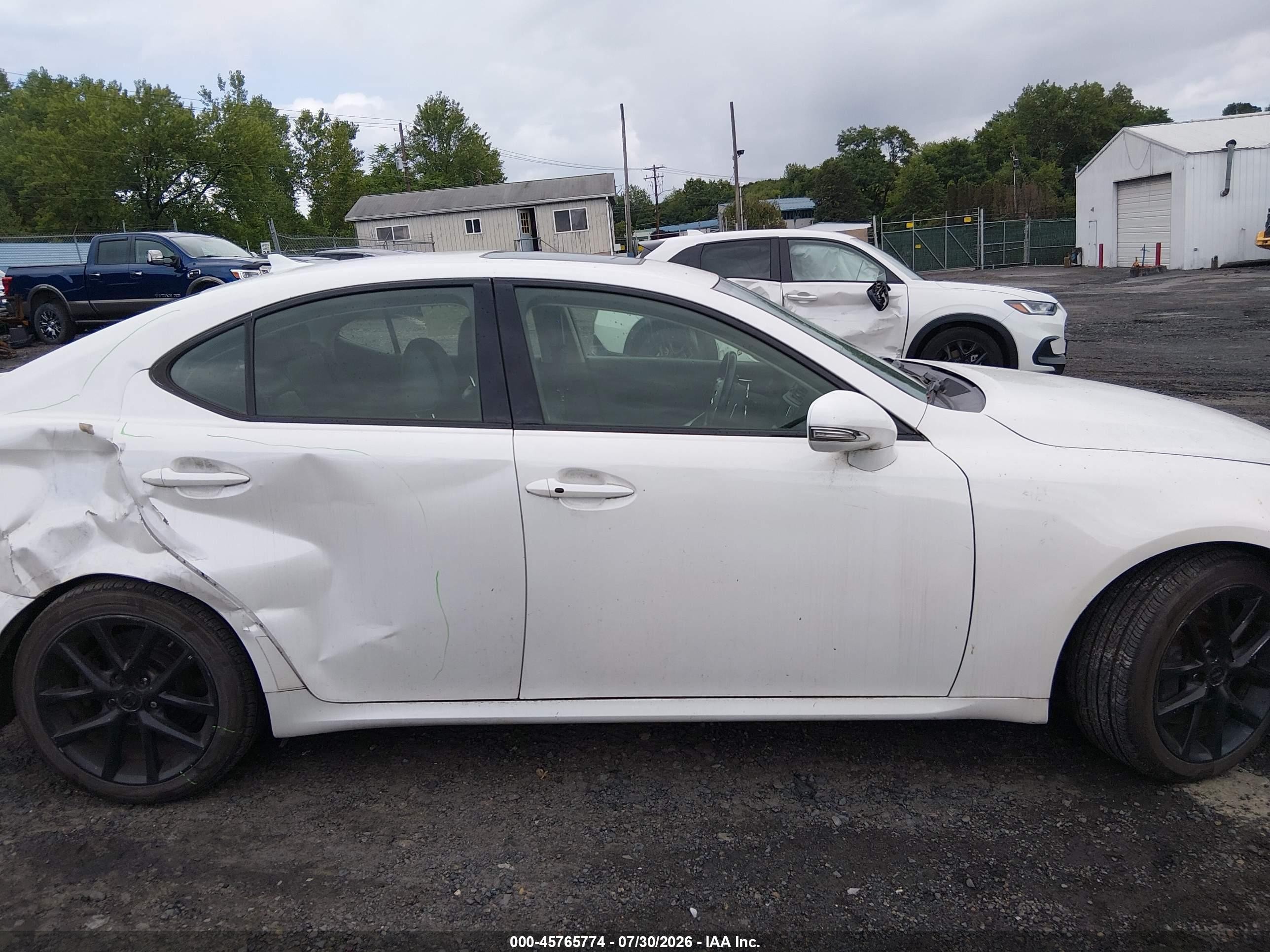 2012 Lexus Is 350   White vin: JTHCE5C21C5002726